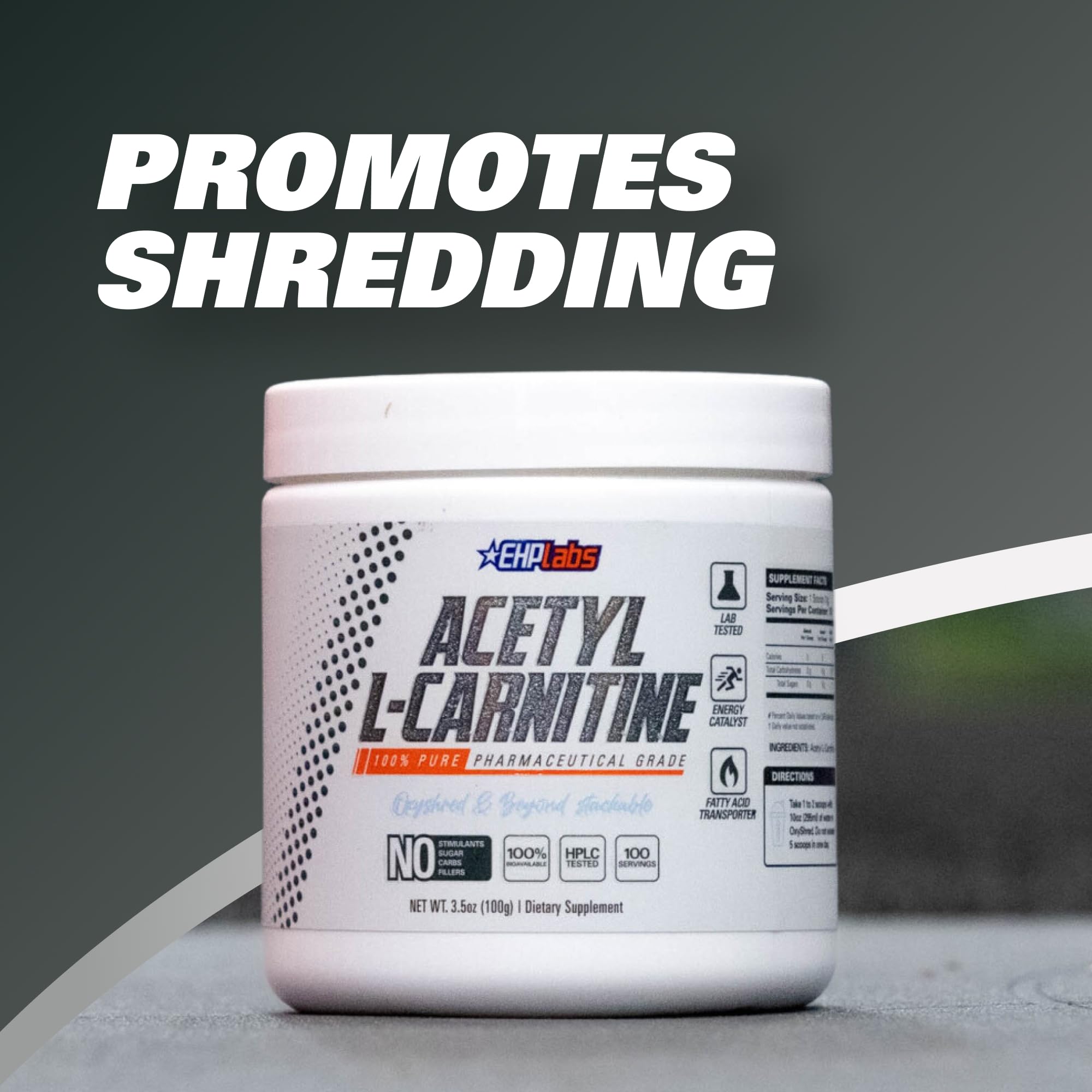 EHP Labs Acetyl L Carnitine Powder, Supports Natural Energy Production, Supports Metabolism EHP Labs uk supplements