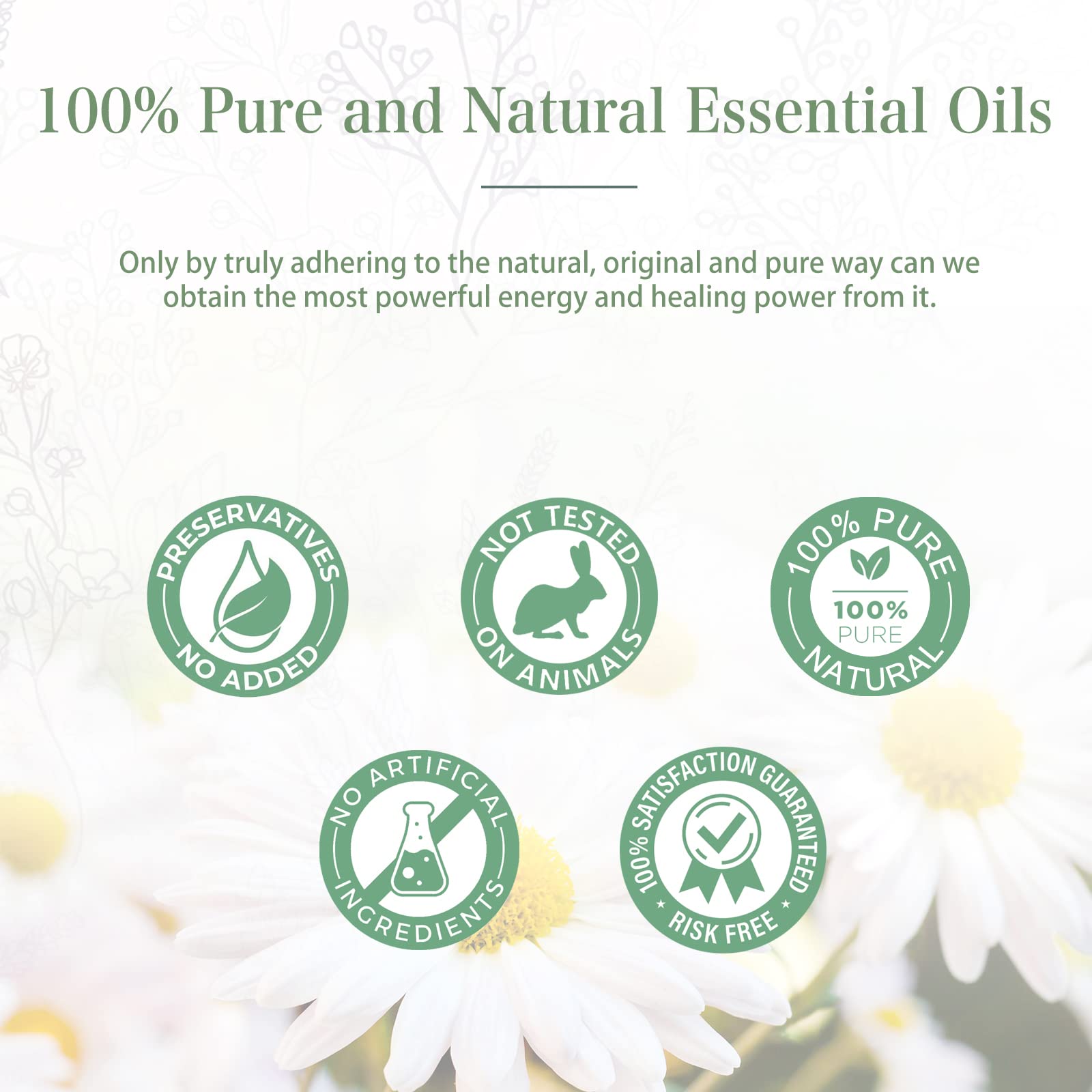 PHATOIL 100ML Chamomile Essential Oil - 3.38FL.OZ Essential Oils for Diffusers for Home PHATOIL uk supplements