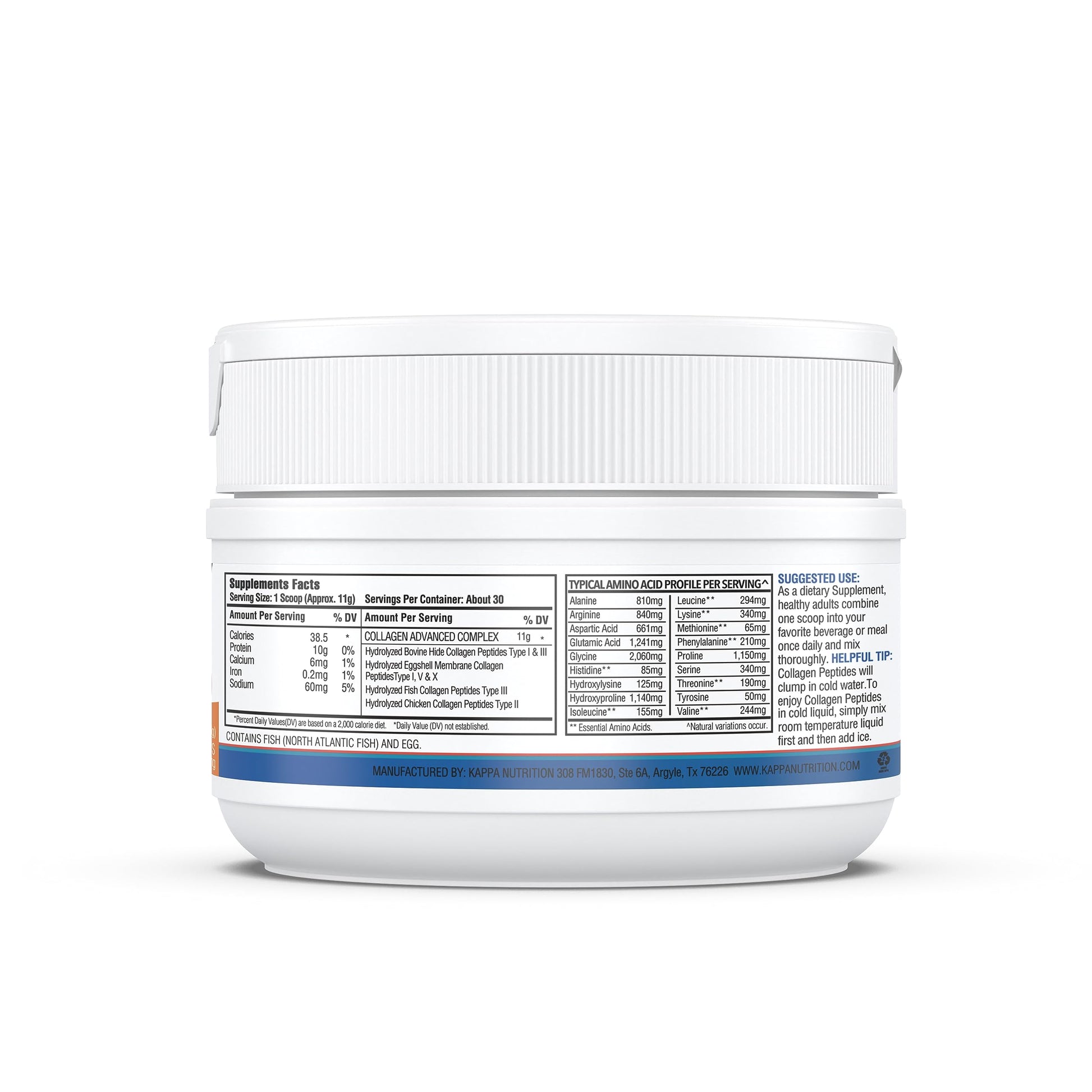 KAPPA NUTRITION Collagen Peptides Powder, 5 in 1 Multi-Collagen Advanced Complex with Hydrolyzed Collagen Peptides, Supports Skin, Hair, Nails, Joints & Bones / 30 Servings KAPPA NUTRITION uk supplements