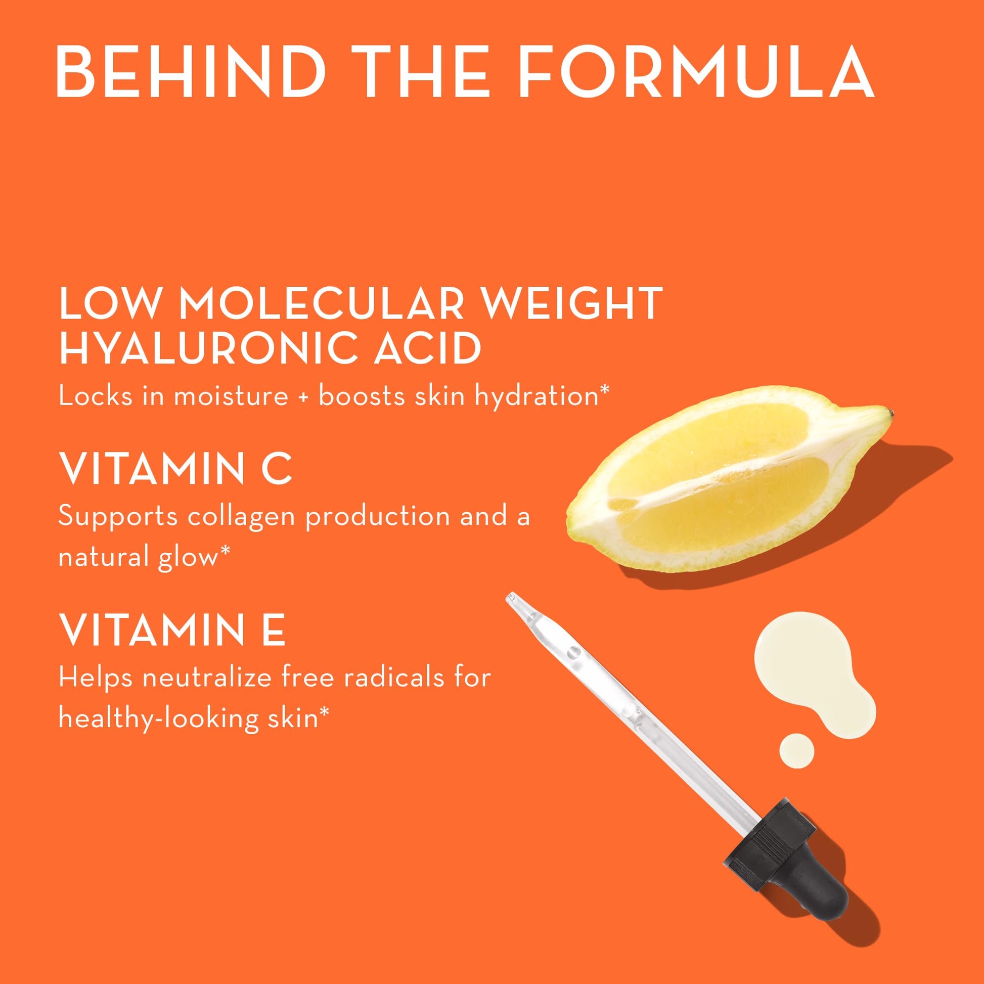HUM Hyaluronic Glow Hydrating Skin Care Supplement, with Low Molecular Hyaluronic Acid, Vitamin C from Amla Fruit, and Vitamin E, Antioxidant Support for Skin Hydration, Tangerine, 60 Vegan Gummies HUM uk supplements