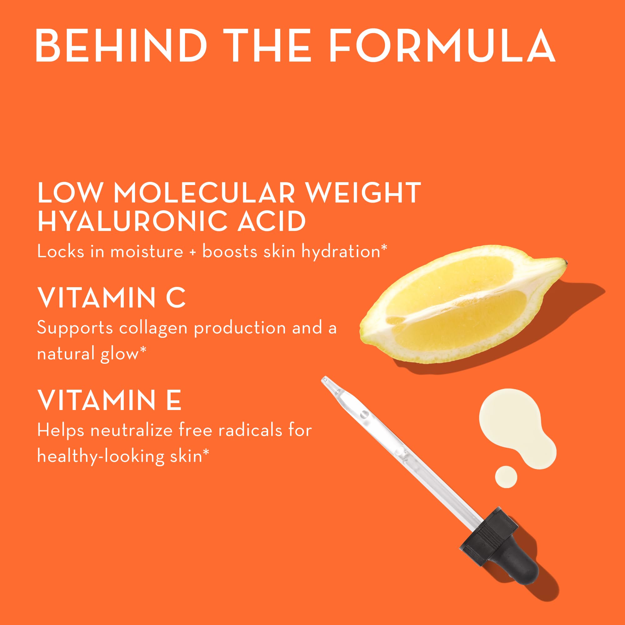 HUM Hyaluronic Glow Hydrating Skin Care Supplement, with Low Molecular Hyaluronic Acid, Vitamin C from Amla Fruit, and Vitamin E, Antioxidant Support for Skin Hydration, Tangerine, 60 Vegan Gummies HUM uk supplements