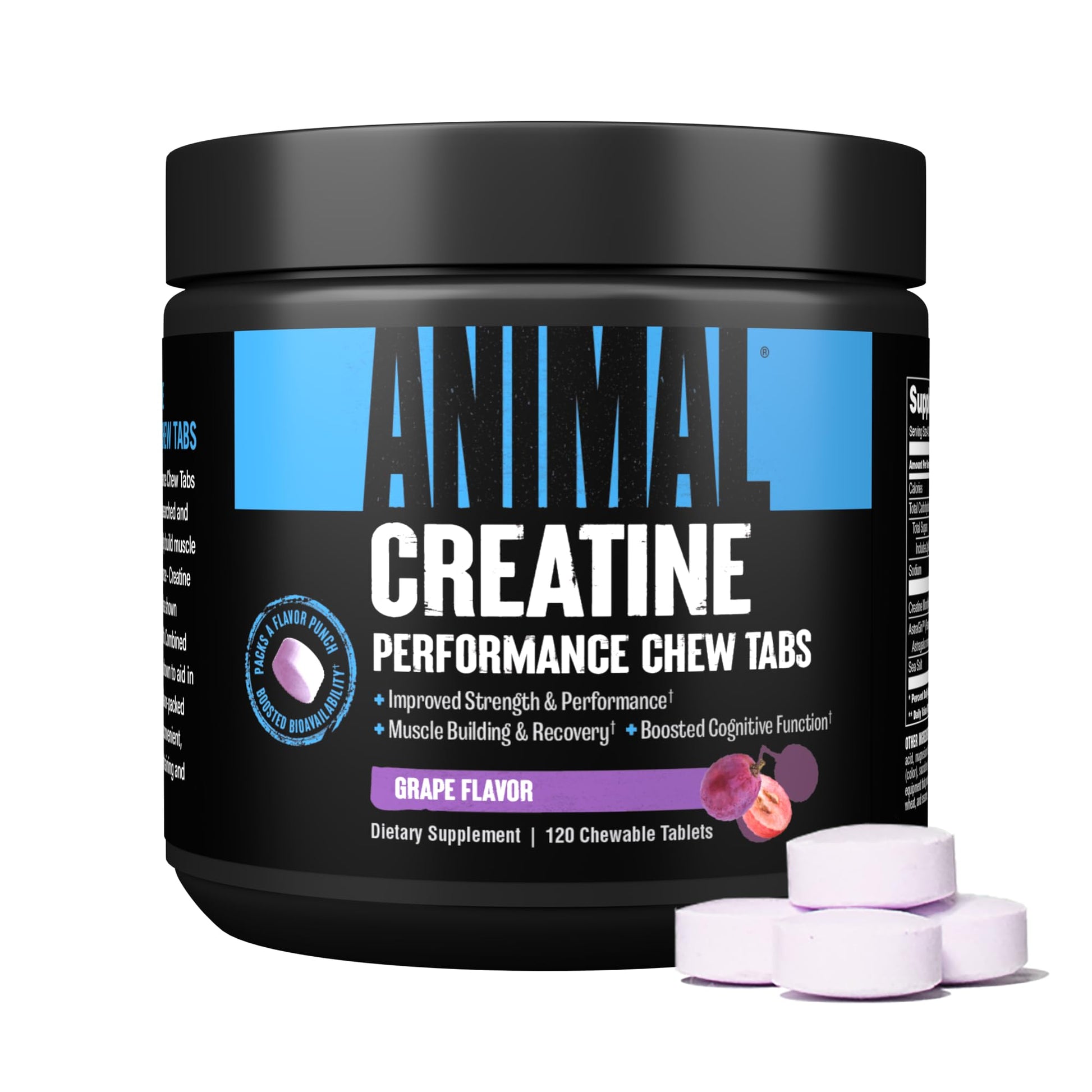 Animal Creatine Chews Tablets - Enhanced Creatine Monohydrate with AstraGin Animal uk supplements