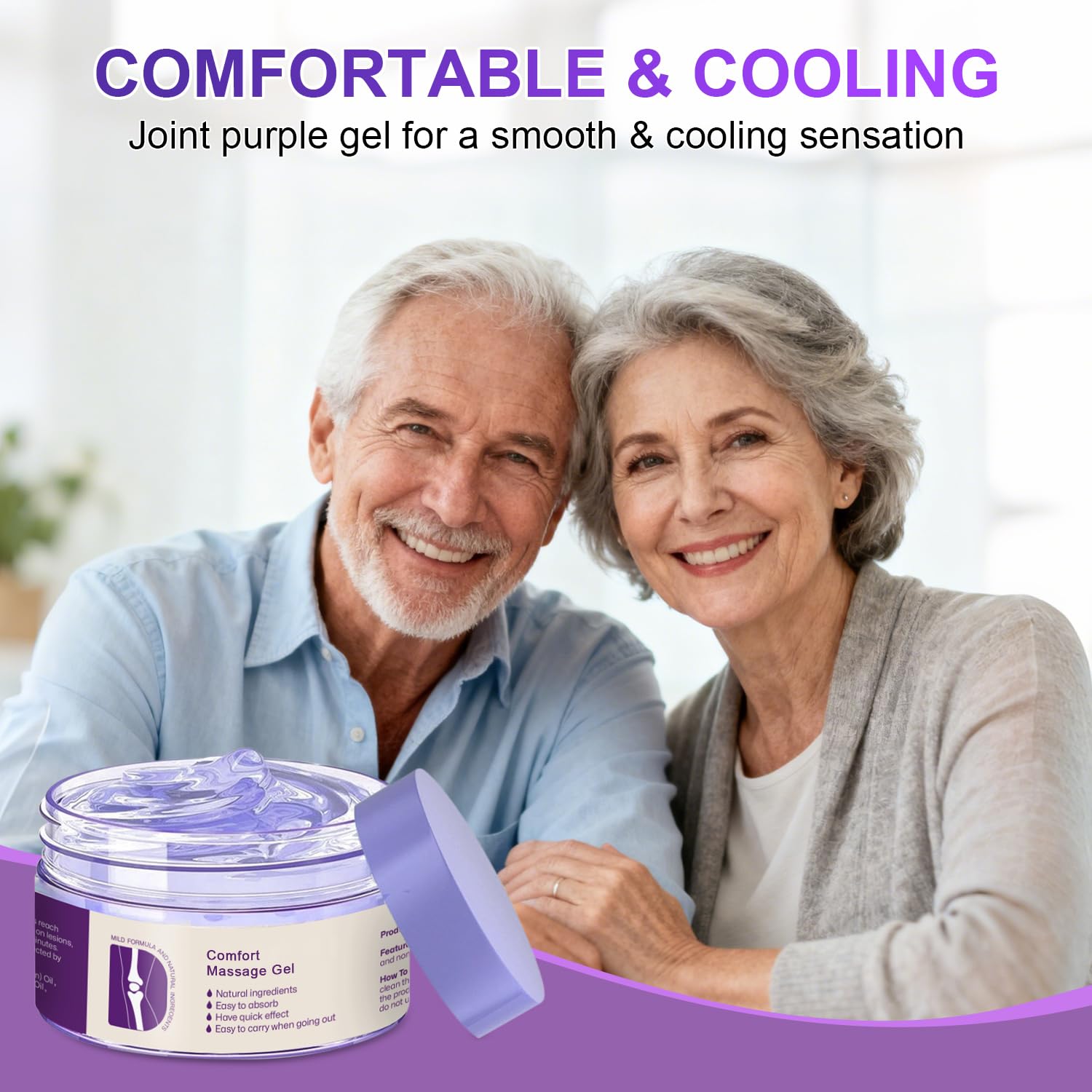Kresin Joint Comfort Purple Gel, Kresin Joint Comfort Massage Gel, Soothes Discomfort for Neck, Back, Knees, Lumbar, and Feet, Absorb Quickly and Non-Greasy, 1.76 OZ, Violet Josmon uk supplements