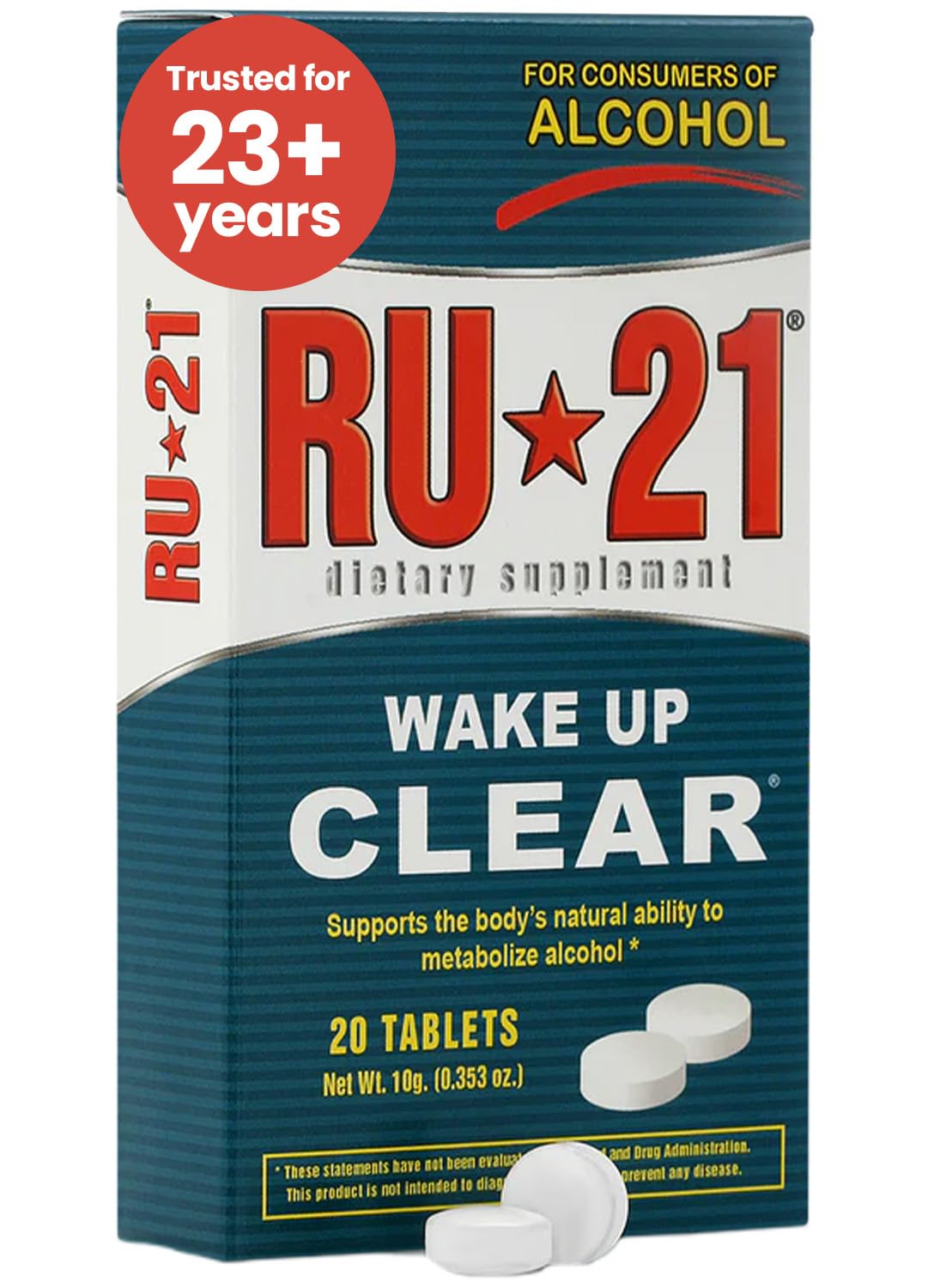 RU-21 The Supplement for When You Want to Drink & Go to Work The Next Morning | Feel Better After Celebrating & Support Your Liver | Trusted for 23+ Years | Made in USA (20 Pills, 10 Servings) RU-21 uk supplements