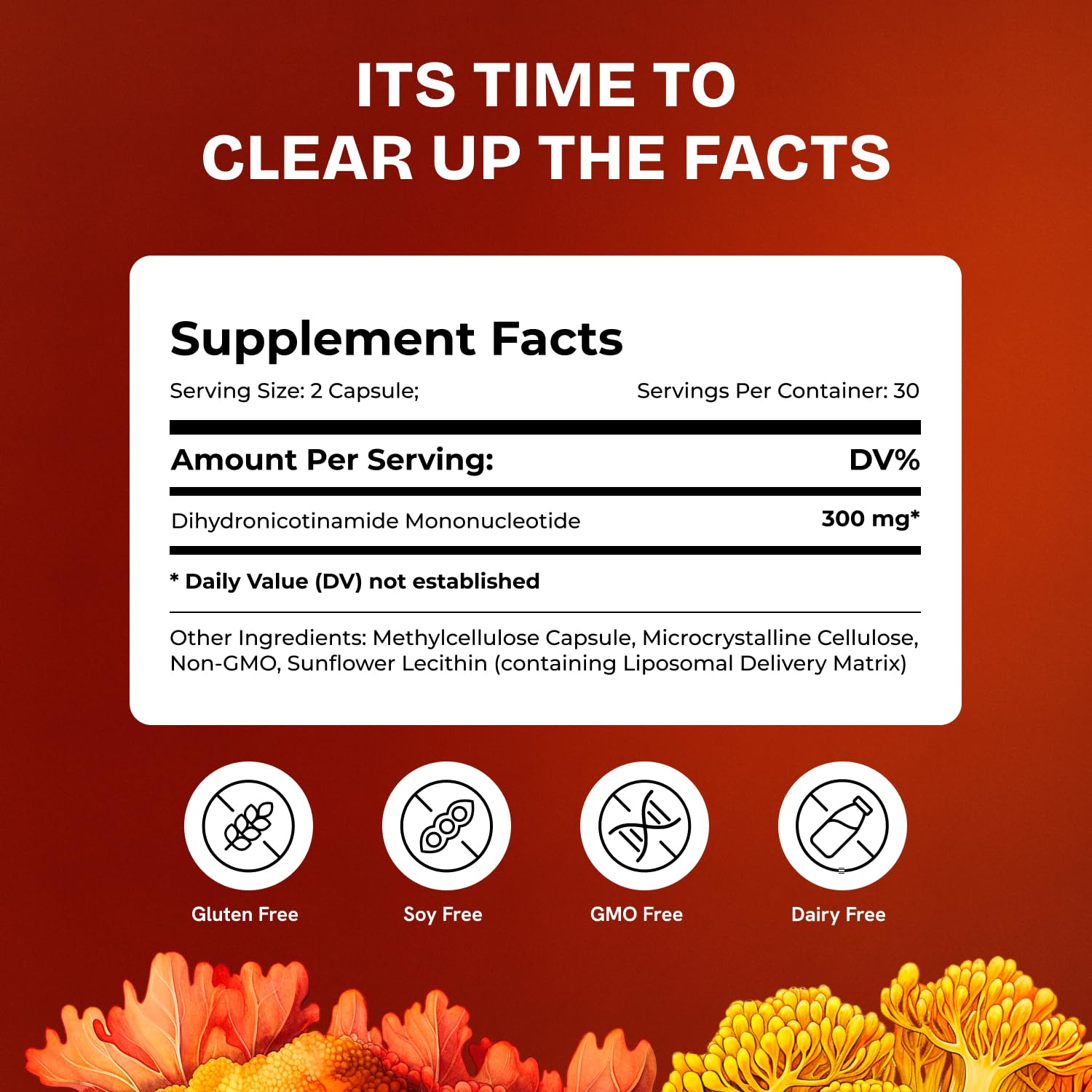 Resurrected Health Liposomal NMNH Supplement 300mg – Boosts NAD Anti-Aging, Energy & Focus – NMM Capsules Alternative to for Cellular Vitality – Third-Party Tested, 60 Vegan Capsules | 1 Pack Resurrected Health uk supplements