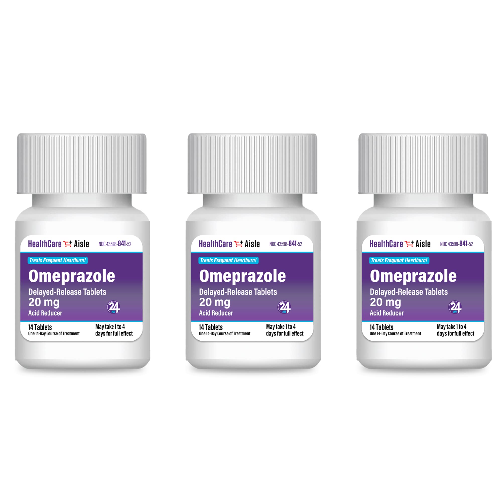 HealthCareAisle Omeprazole 20 mg - 42 Delayed-Release Tablets - Acid Reducer, Treats Frequent Heartburn HealthCareAisle uk supplements