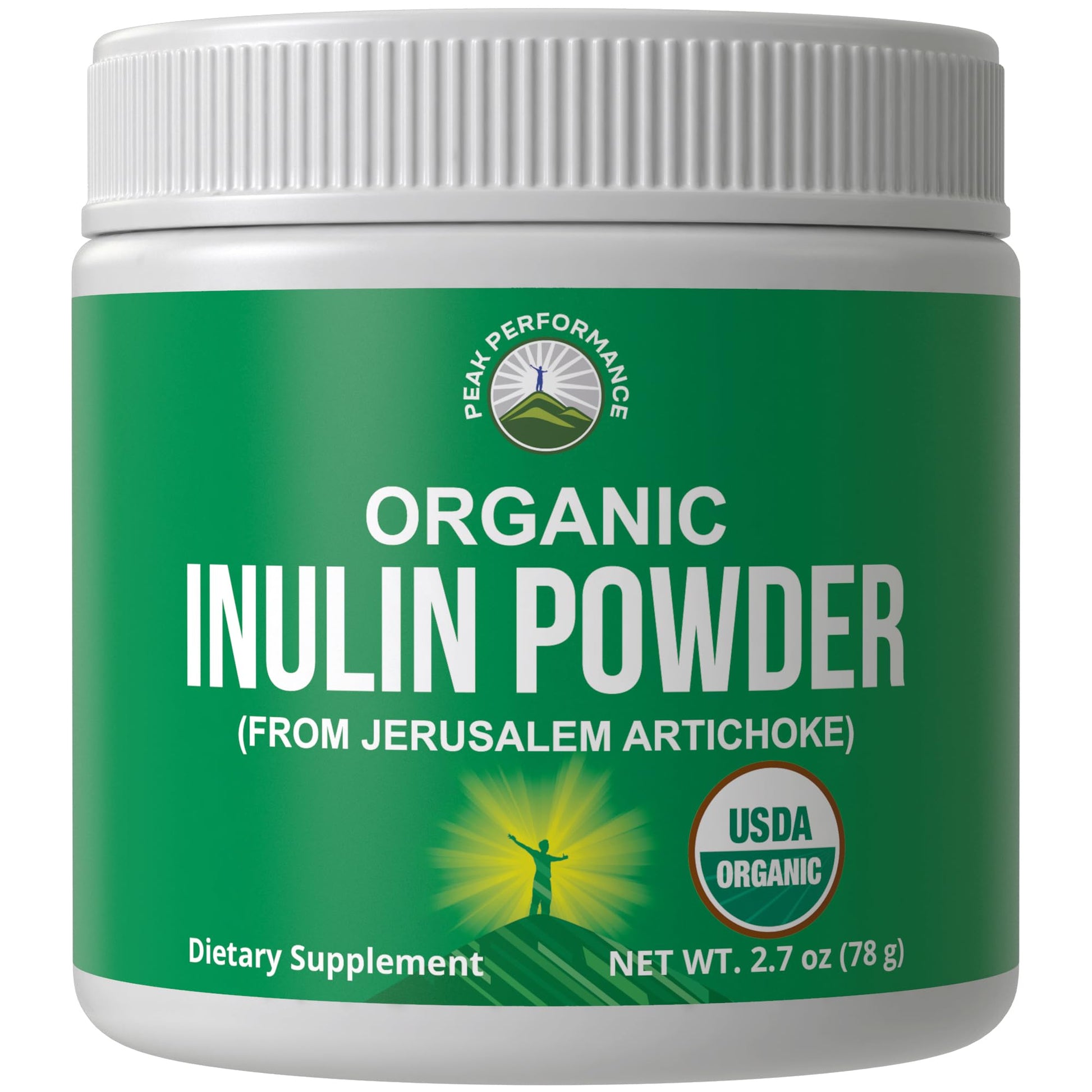 Peak Performance Organic Inulin Powder Natural Prebiotic Fiber for Gut Health. USDA Organic Raw Plant Based Vegan Prebiotics FOS Supplement from Jerusalem Artichoke Peak Performance uk supplements