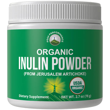 Peak Performance Organic Inulin Powder Natural Prebiotic Fiber for Gut Health. USDA Organic Raw Plant Based Vegan Prebiotics FOS Supplement from Jerusalem Artichoke Peak Performance uk supplements