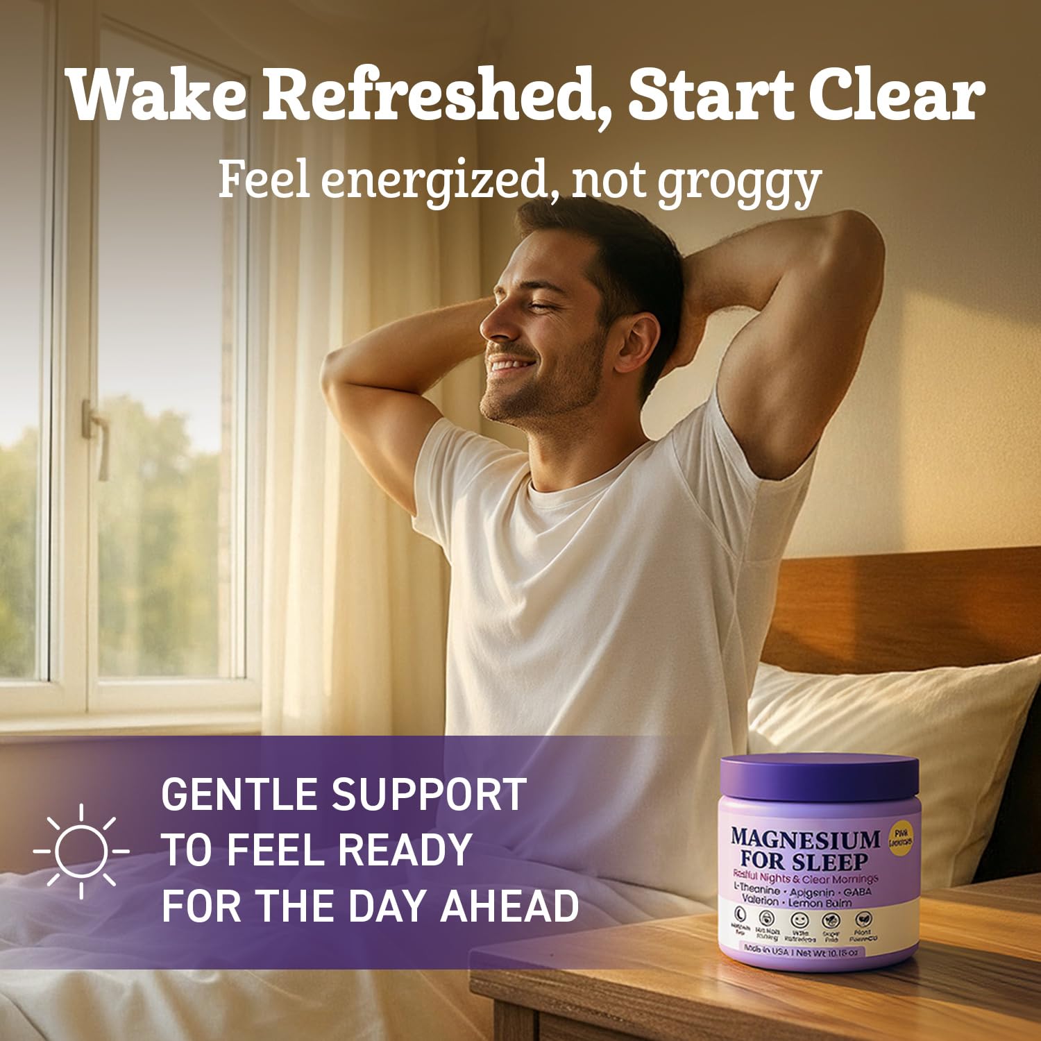 Magnesium Glycinate Powder for Sleep - Magnesium Sleep Aid Without Melatonin - Natural Sleep Drink Mix with GABA, L-Theanine, Apigenin, Valerian & Lemon Balm Dr. Matthew uk supplements