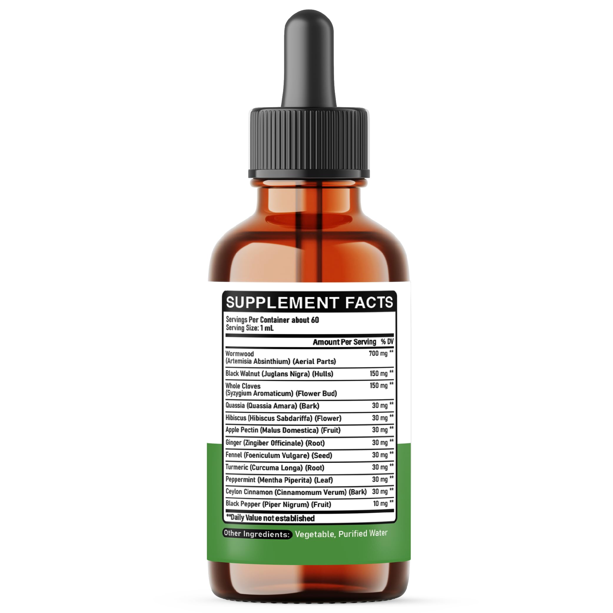 DEDICAD 12in1 Wormwood Liquid Drops - Black Walnut Wormwood Tincture Liquid Extract Whole Cloves and 9 More Herbs - 60 Days Supply DEDICAD uk supplements