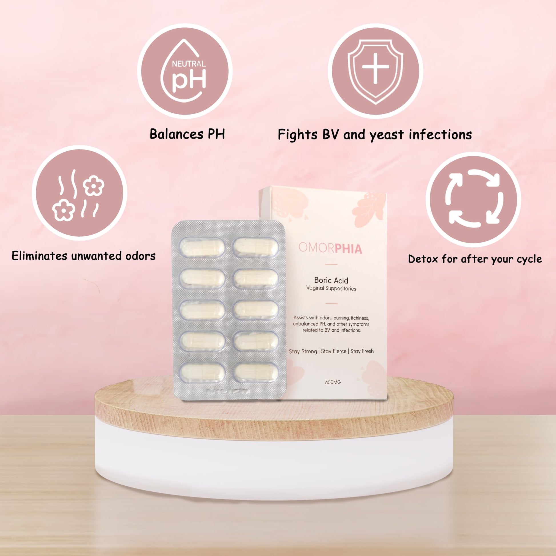Omorphia Boric Suppositories - Powerful and Effective Approach - Promotes a Healthy Enviroment Shop Omorphia uk supplements