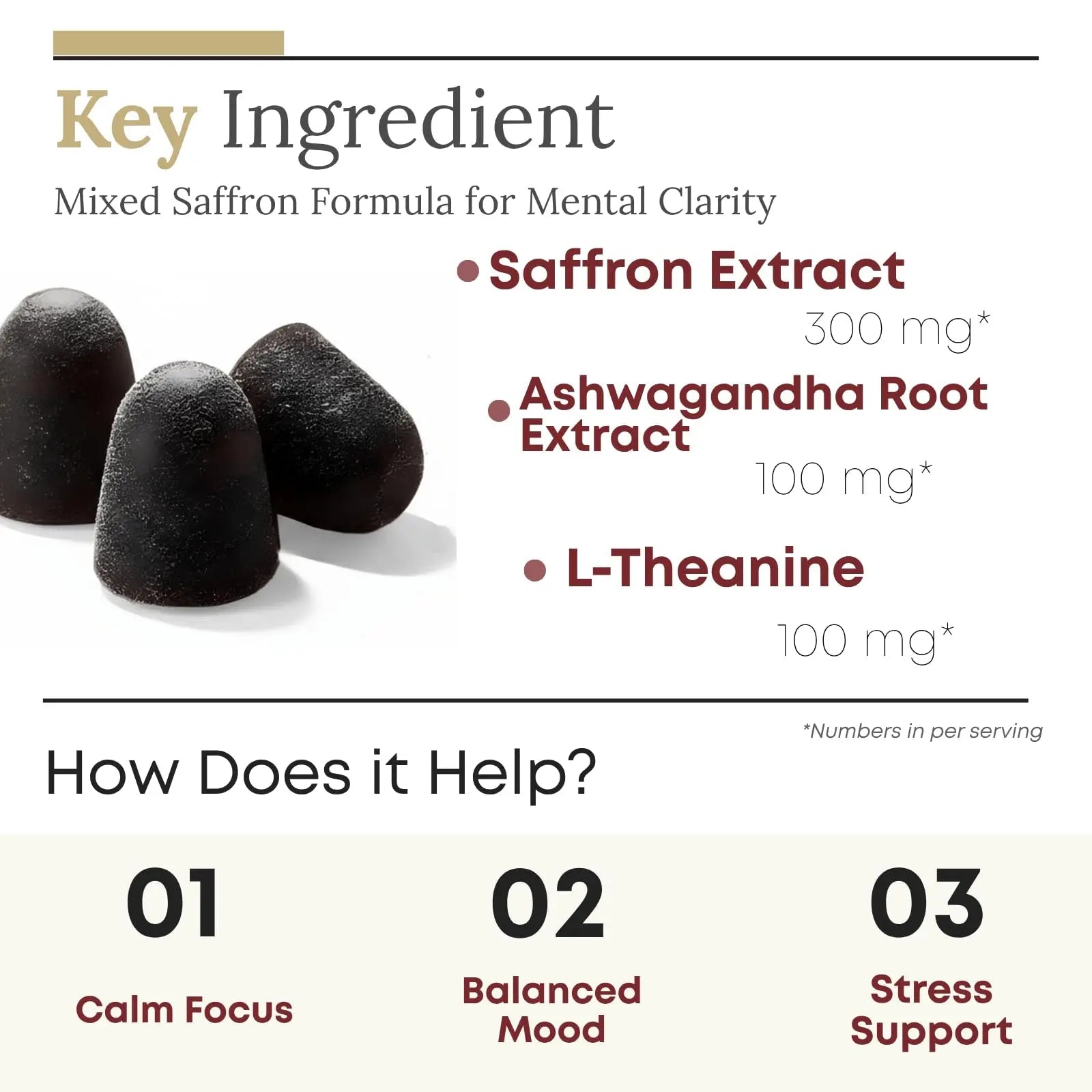 ZAB Saffron Supplements Gummies, Saffron & Rhodiola Rosea Extract Sugar-Free Supplement with Vitamin D3 & B6, Support Mood, Focus ZAB uk supplements