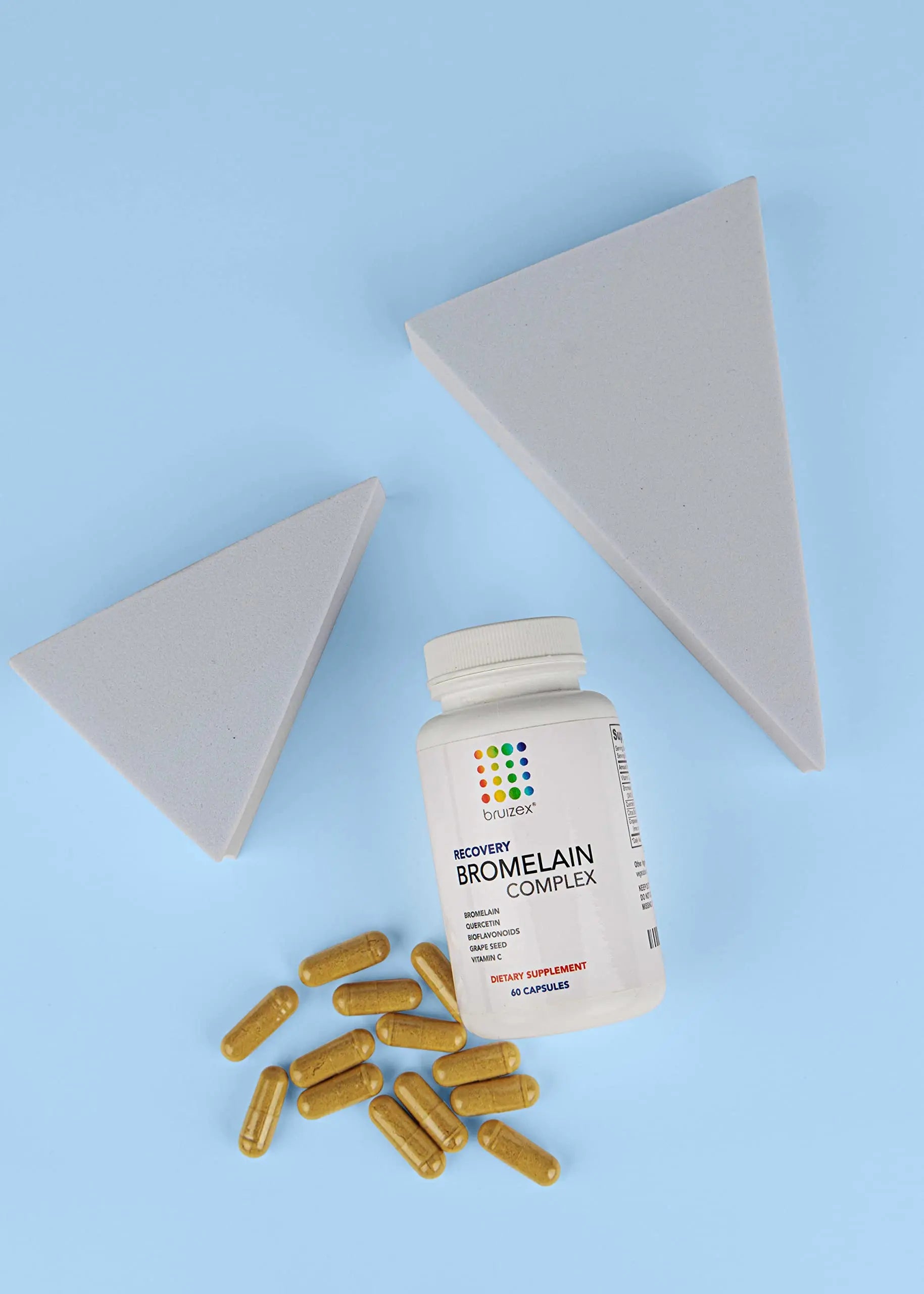Bruizex Bromelain & Quercetin Recovery Complex - Post Surgery Recovery Bruising, Swelling Relief, Lymphatic Drainage - Post 360 lipo, BBL, Liposuction, Tummy Tuck - Non GMO - 60 Capsules Bruizex uk supplements