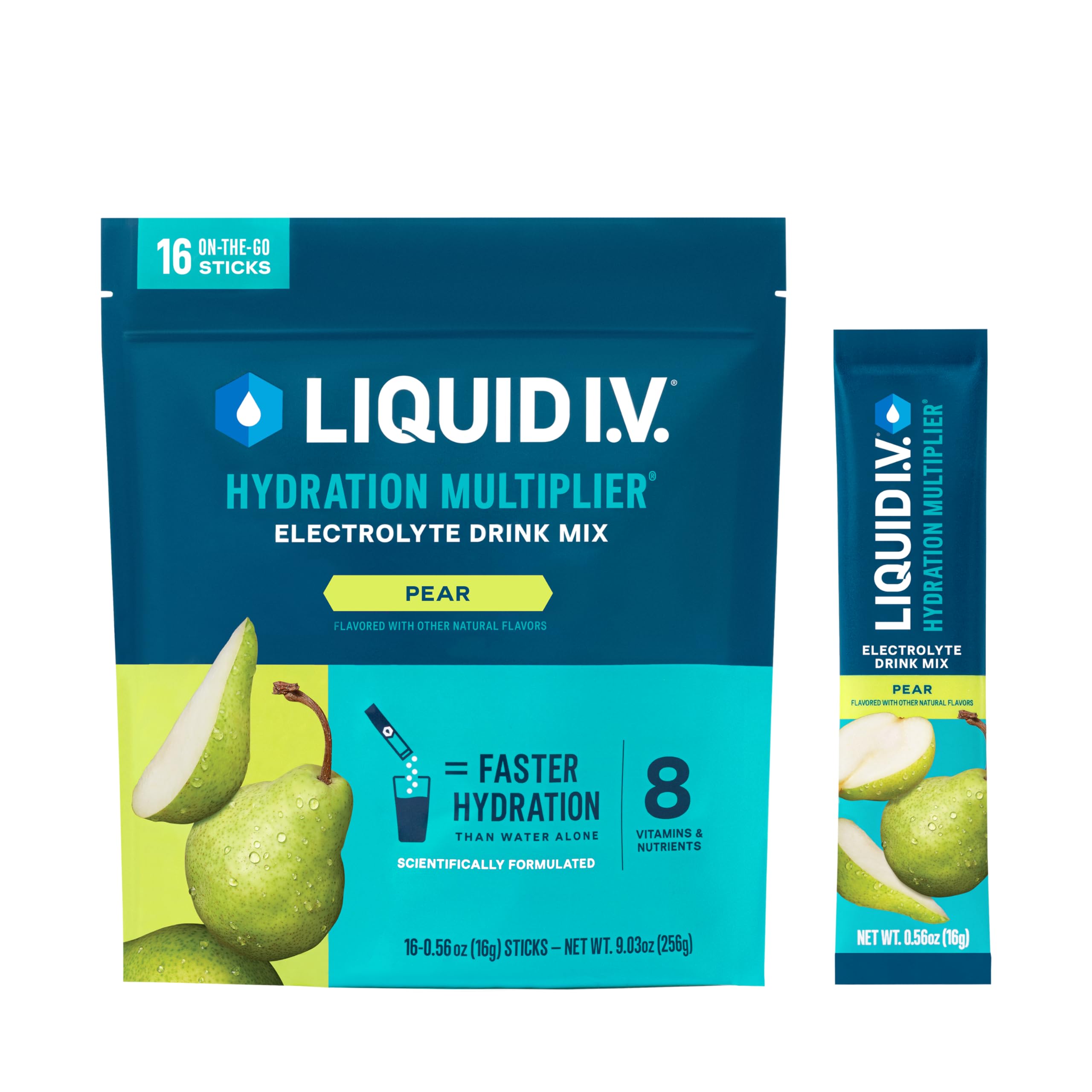 Liquid I.V.® Hydration Multiplier - Pear | Electrolyte Powder Drink Mix | 1 Pack (16 Servings) Liquid I.V. uk supplements