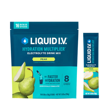 Liquid I.V.® Hydration Multiplier - Pear | Electrolyte Powder Drink Mix | 1 Pack (16 Servings) Liquid I.V. uk supplements