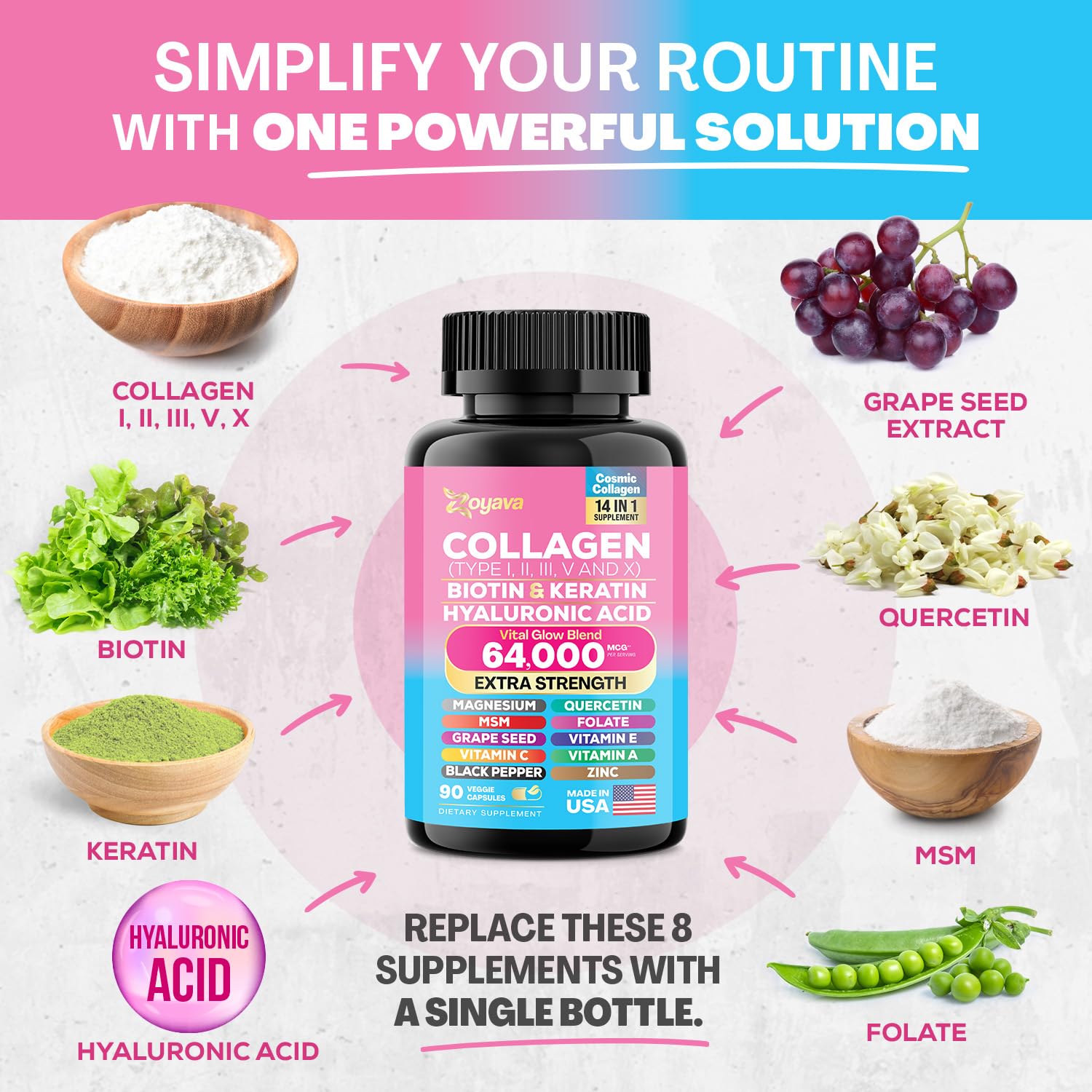 Zoyava Sea Moss 16-in-1 and Collagen 14-in-1 Bundle Zoyava uk supplements