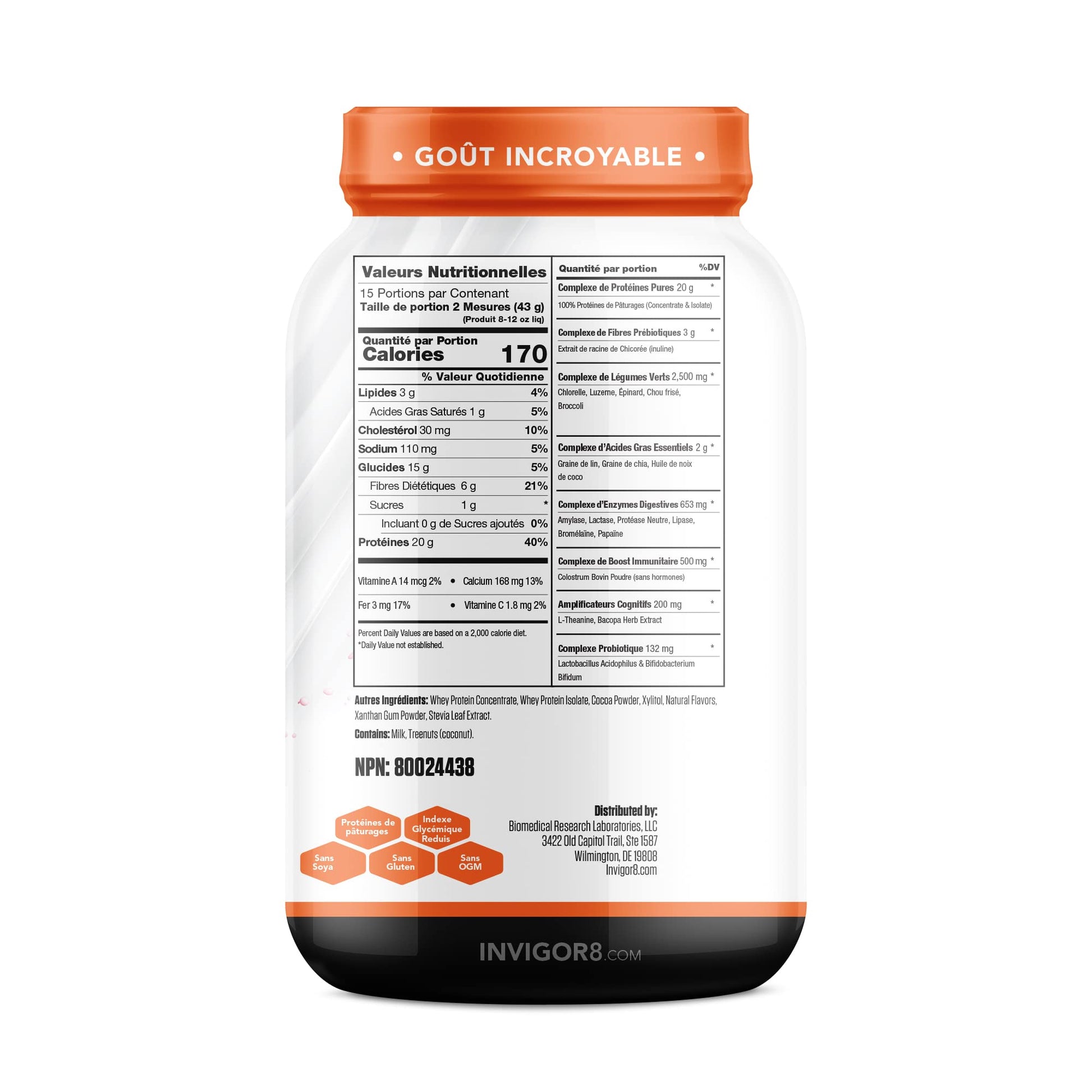 INVIGOR8 Superfood Shake (Chocolate Brownie) with Immunity Boosters - Gluten INVIGOR8 uk supplements