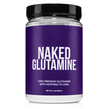Pure L-Glutamine Made in The USA - 100 Servings - 500g, 1.1lb Bulk, Vegan, Non-GMO, Gluten and Soy Free. Minimize Muscle Breakdown & Improve Protein Synthesis. No Additives NAKED uk supplements