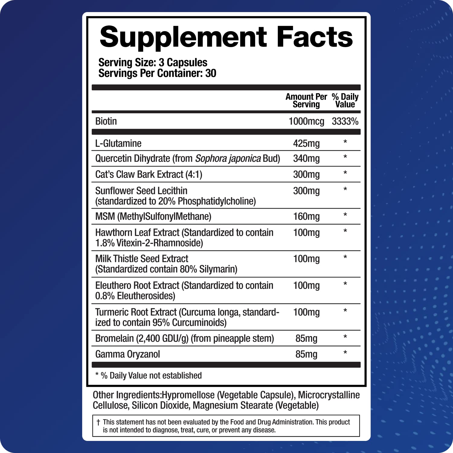 BioMatrix Leaky Gut Repair Supplement w/Glutamine, Quercetin, Cat's Claw, MSM, SIBO, Prebiotic Support, Intestinal Barrier Revive for Men and Women | 60-Day Supply – Leaky Gut-X BioMatrix uk supplements