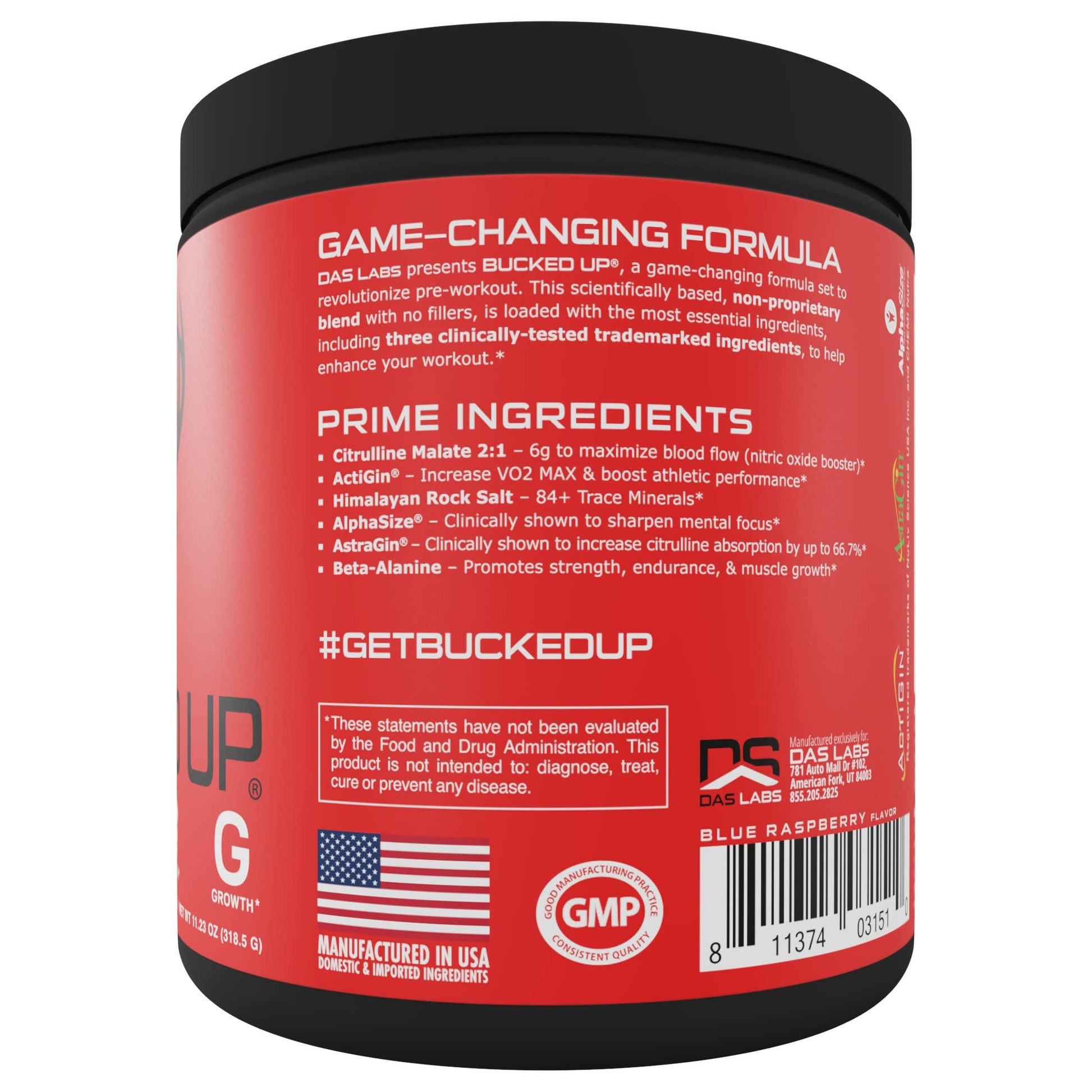 Bucked Up Pre Workout 6 Grams Citrulline, 2 Grams Beta Alanine, and 3 Other Registered Bucked Up uk supplements