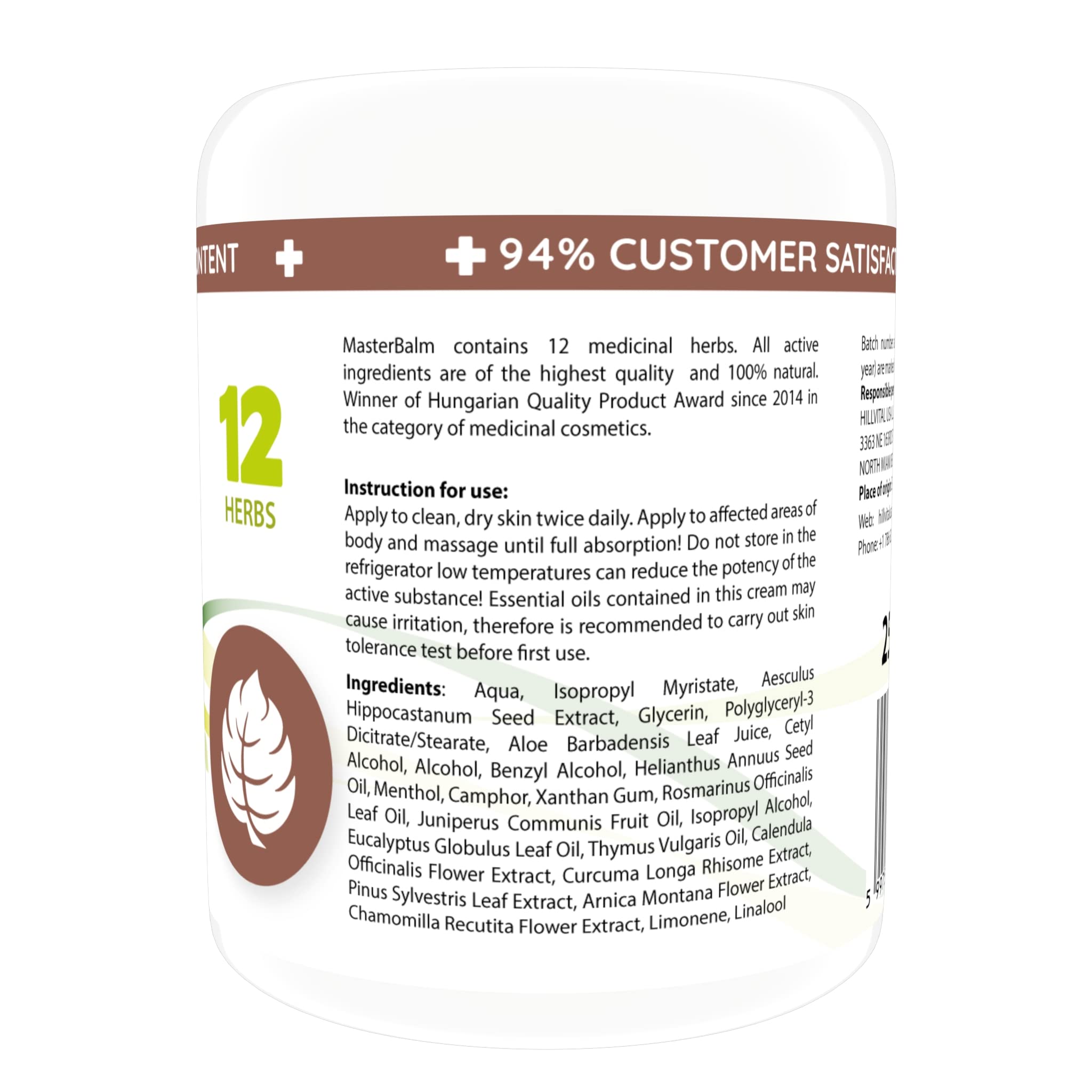 HillVital Herbal Joint Care Balm – Soothing Arnica & Turmeric Blend for Muscles & Joints – Lightweight Herbal Cooling Gel with Mint & Rosemary – Fast-Absorbing Natural Topical Cream Hill Vital Natural Solutions uk supplements