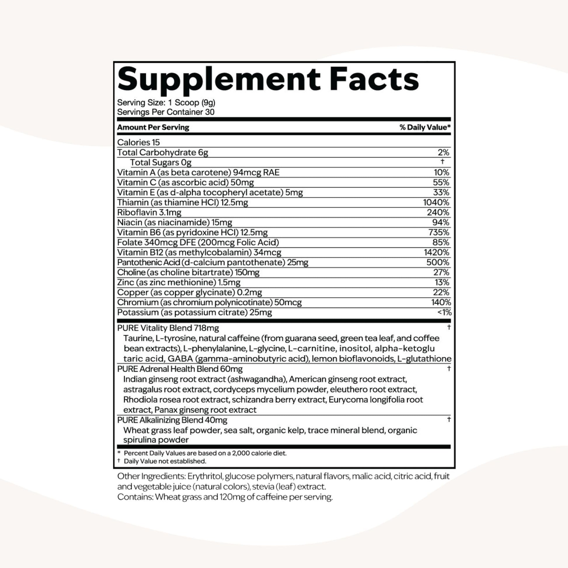 PURE Focus + Energy Tub Drink Mix | Natural Caffeine & Antioxidants from Botanicals | Supports Alertness, Clarity & Energy | Zero Sugar, No Artificial Sweeteners | 9.5 oz | Watermelon Flavor PURE uk supplements