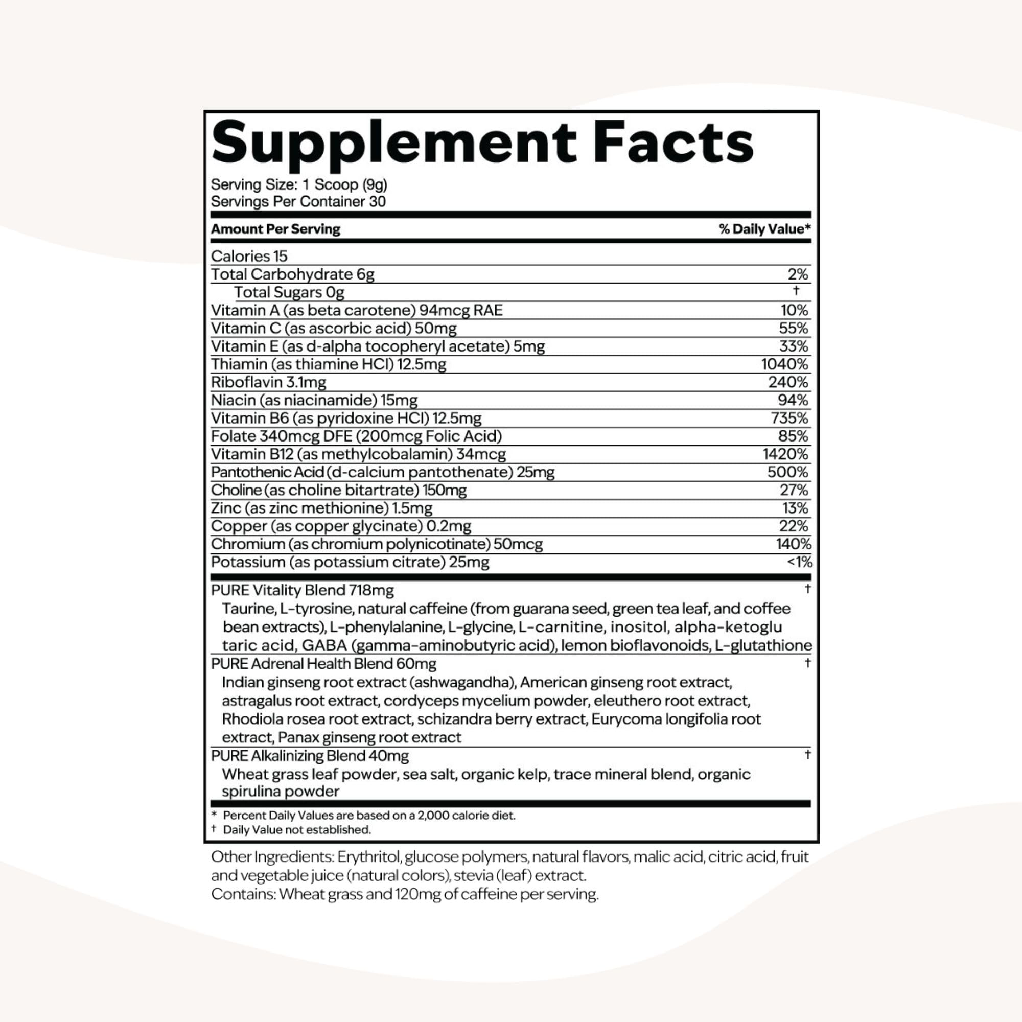PURE Focus + Energy Tub Drink Mix | Natural Caffeine & Antioxidants from Botanicals | Supports Alertness, Clarity & Energy | Zero Sugar, No Artificial Sweeteners | 9.5 oz | Watermelon Flavor PURE uk supplements