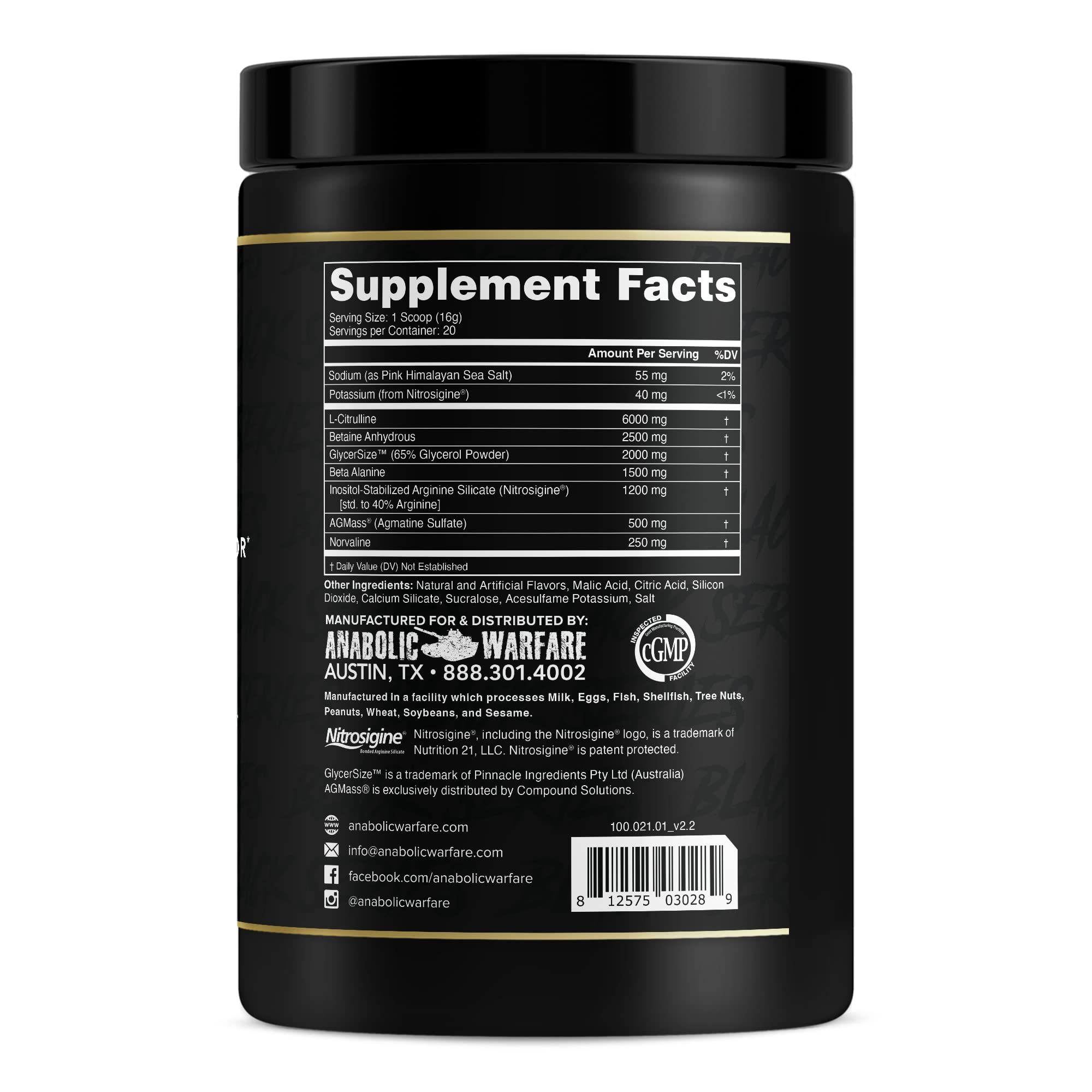 Anabolic Warfare Veiniac Muscle Pump Activator Supplement Stimulant Free Pre-Workout Anabolic Warfare uk supplements