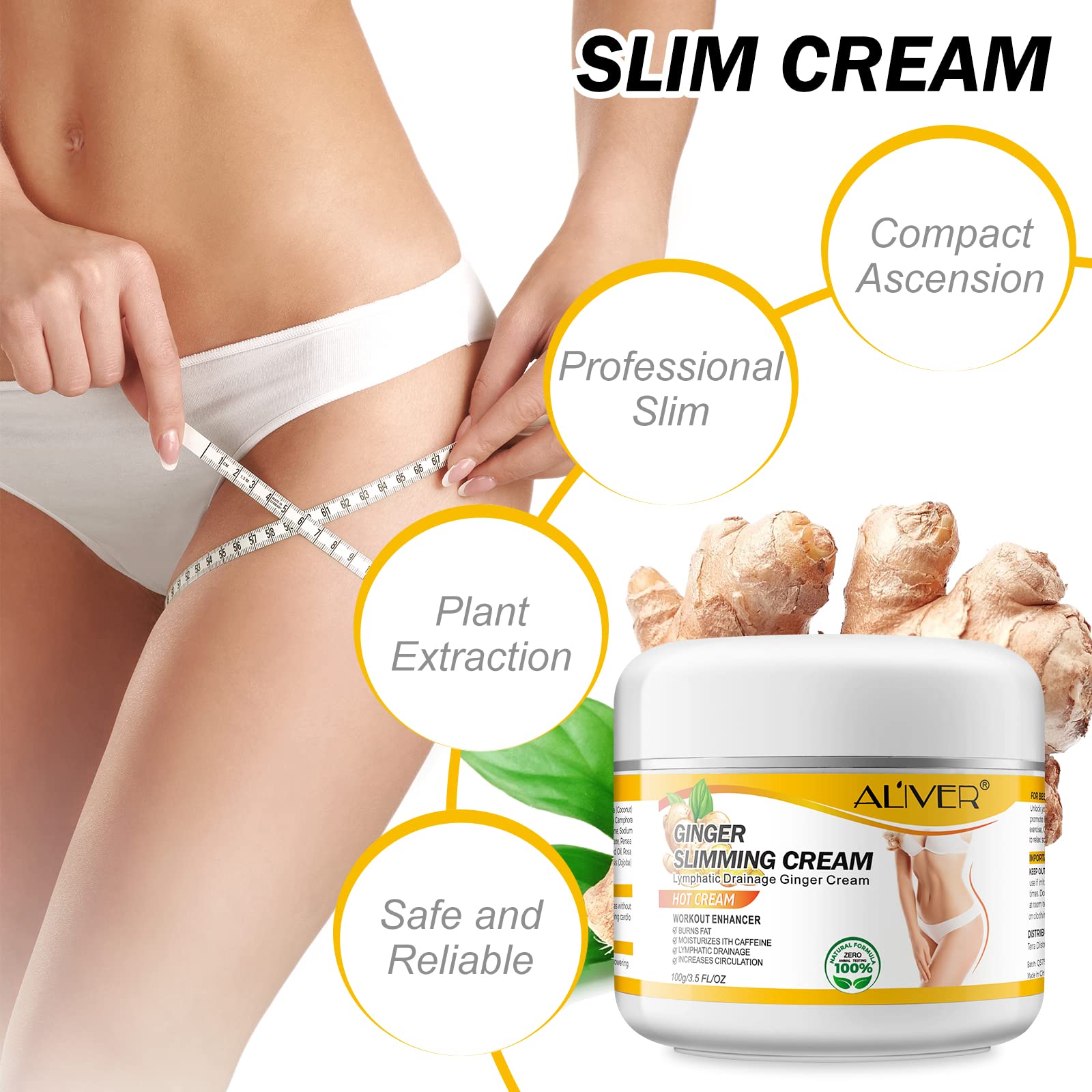 VOGSIG Anti Cellulite Slimming Cream Gel, Hot Cream, Ginger Fat Burning Weight Loss Full VOGSIG uk supplements