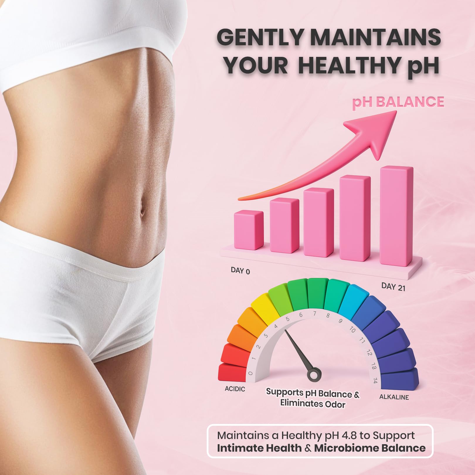 NUTRAJOY Premium Feminine Balance Gummies, for Women's Ph Health, Vaginal Wellness Support, Immune Support, Energy Support, Hawaiian Pineapple, Vegan Gluten-Free, 60 Gummies NUTRAJOY uk supplements