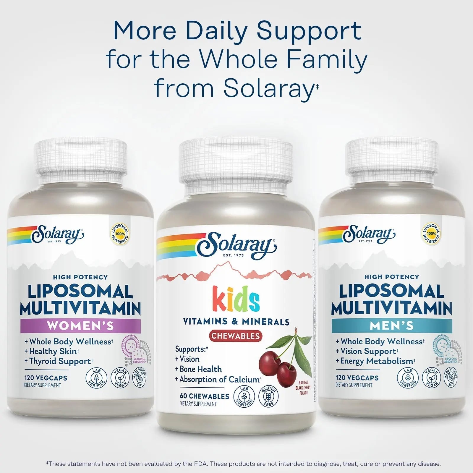 SOLARAY Childrens Vitamins & Minerals Complete Multivitamin for Kids Great Black Cherry Flavor SOLARAY uk supplements