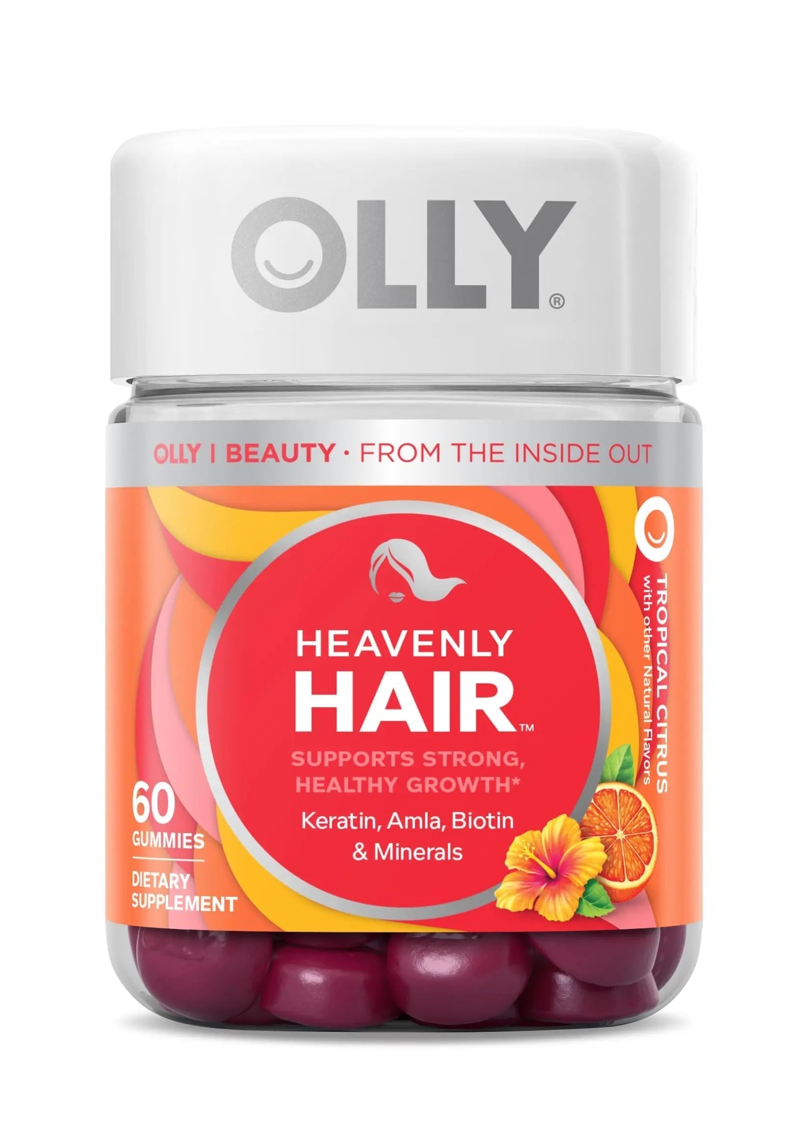 OLLY Multi + Probiotic Adult Multivitamin Gummy, 1 Billion CFUs, Digestive and Immune Support & Heavenly Hair Gummy, Supports Healthy Hair OLLY uk supplements
