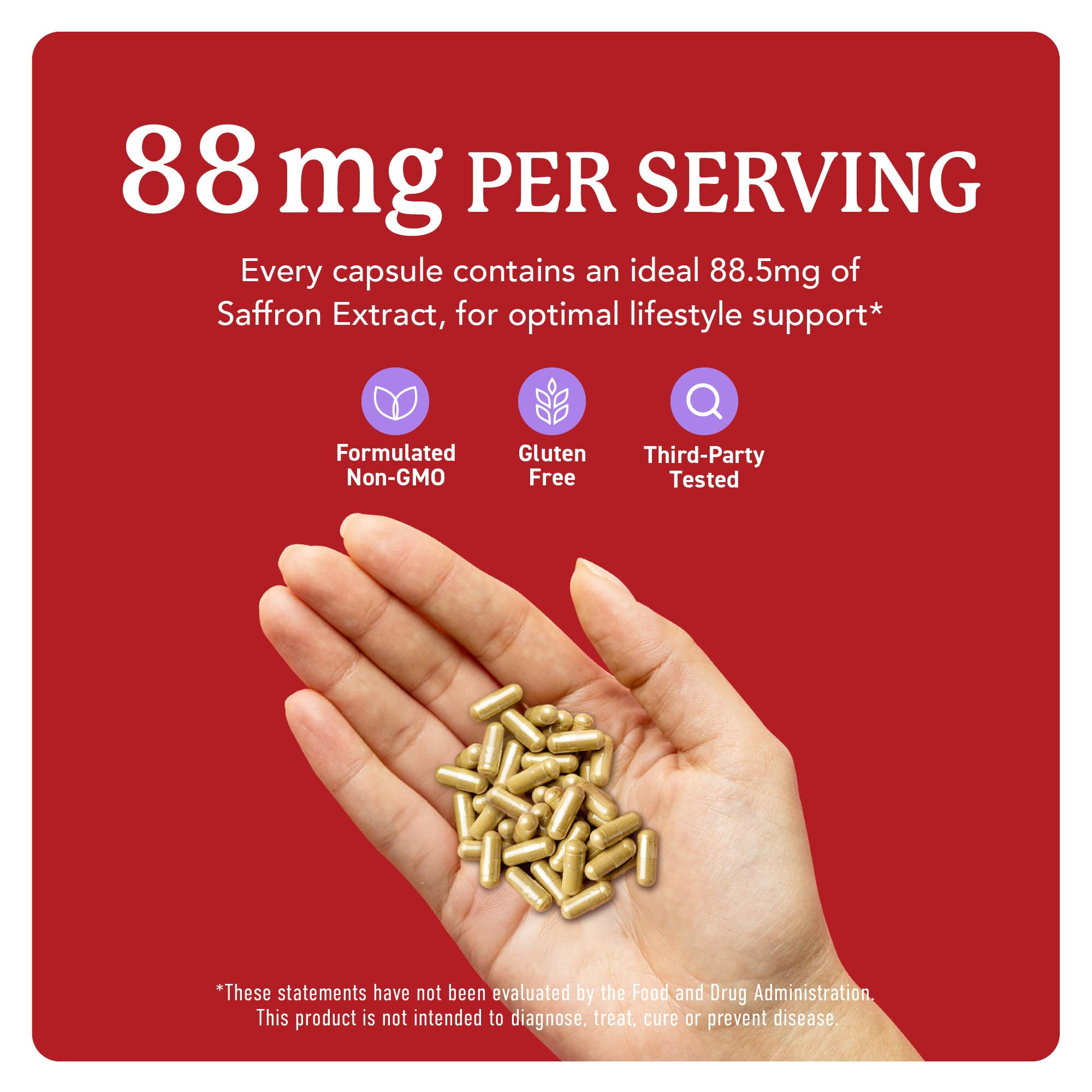 Saffron Supplements 88.5mg | 3-Month Supply | Pure Saffron Extract Capsules for Mood, Focus, Eye Health & Energy Balance Support | Crocus Sativus Extract | Gluten-Free & Non-GMO | 90 Capsules SMNutrition uk supplements