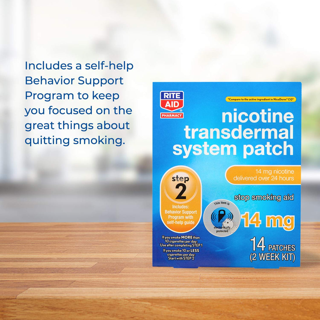 Rite Aid Nicotine Transdermal System Patch, Step 2, 14mg - 14 ct, Nicotine Rite Aid uk supplements