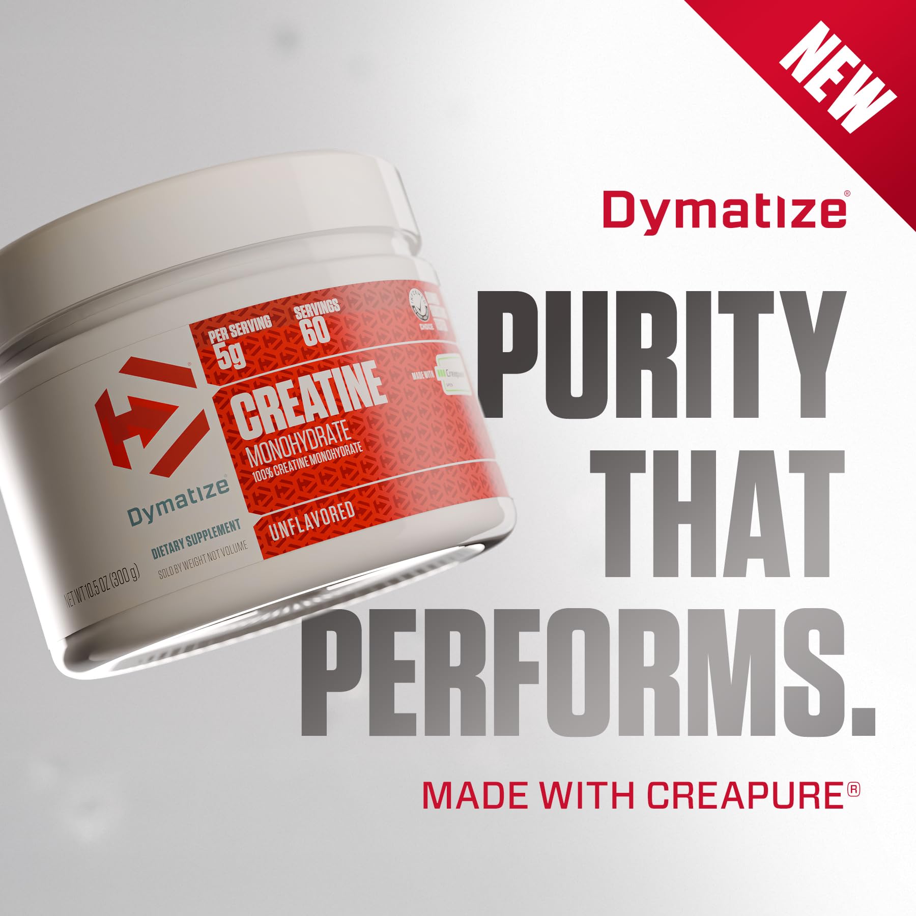 Dymatize 100% Creatine Monohydrate with Creapure, 5g Per Serving, 60 Servings (300g), Creatine for Women and Men, Gluten Free Dymatize uk supplements
