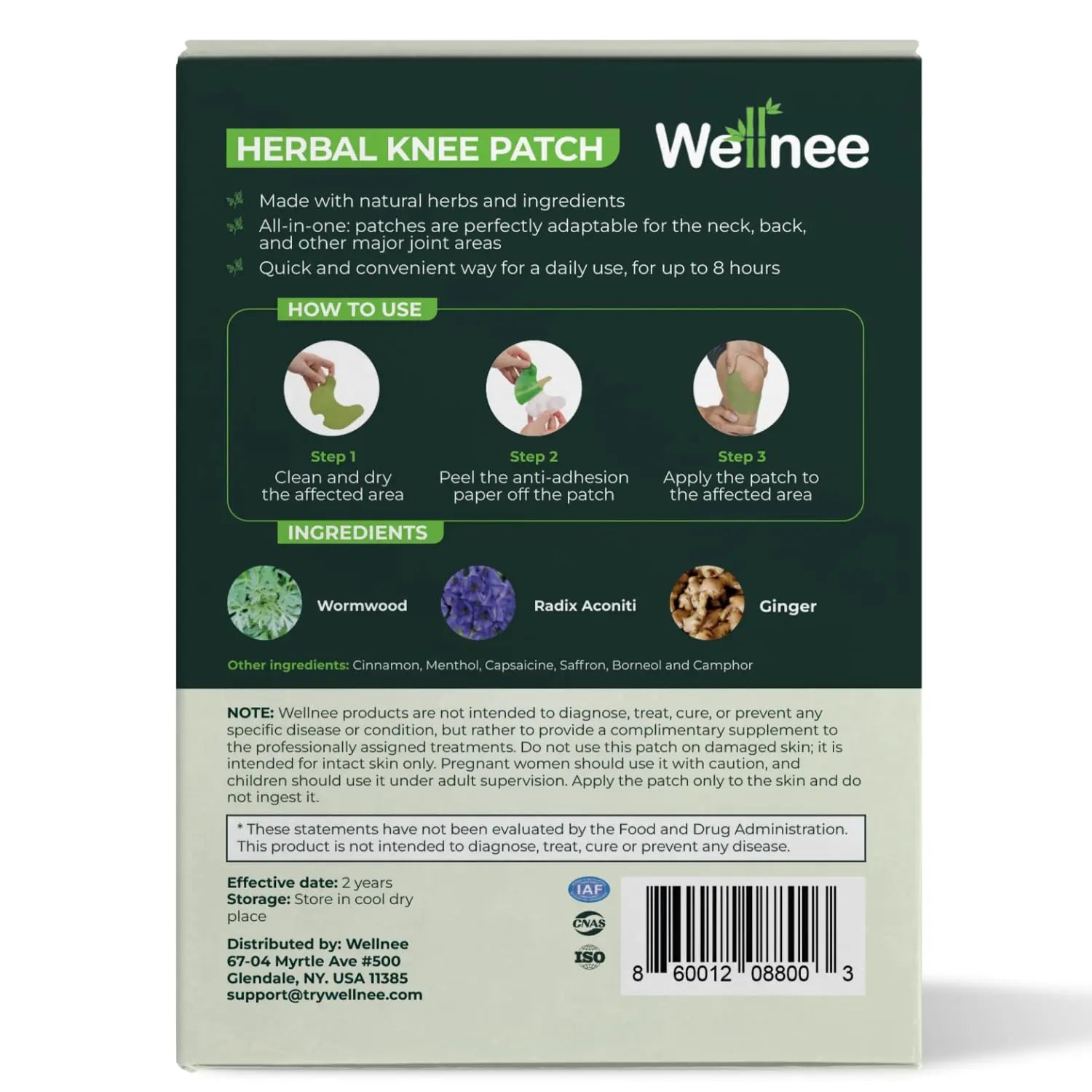 Wellnee Knee & Joint Wellness Bundle – Herbal Patches (10 pcs) & Support Capsules (90 servings) Wellnee uk supplements