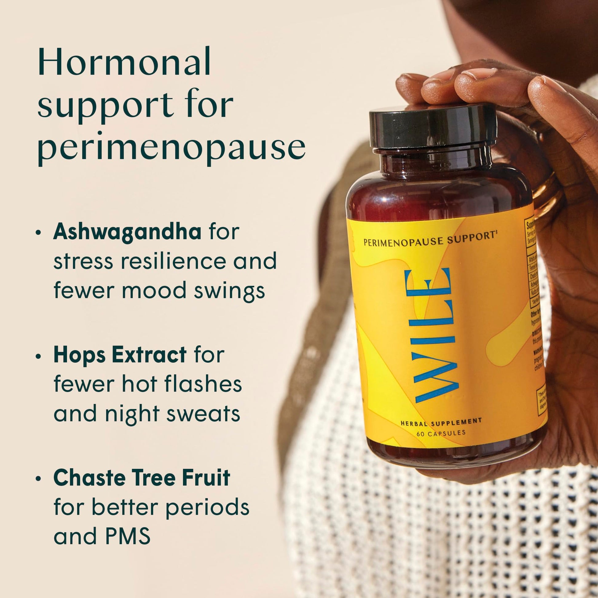 Wile Perimenopause Supplement for Women with Ashwagandha, Kudzu Root, Hops Extract WILE uk supplements