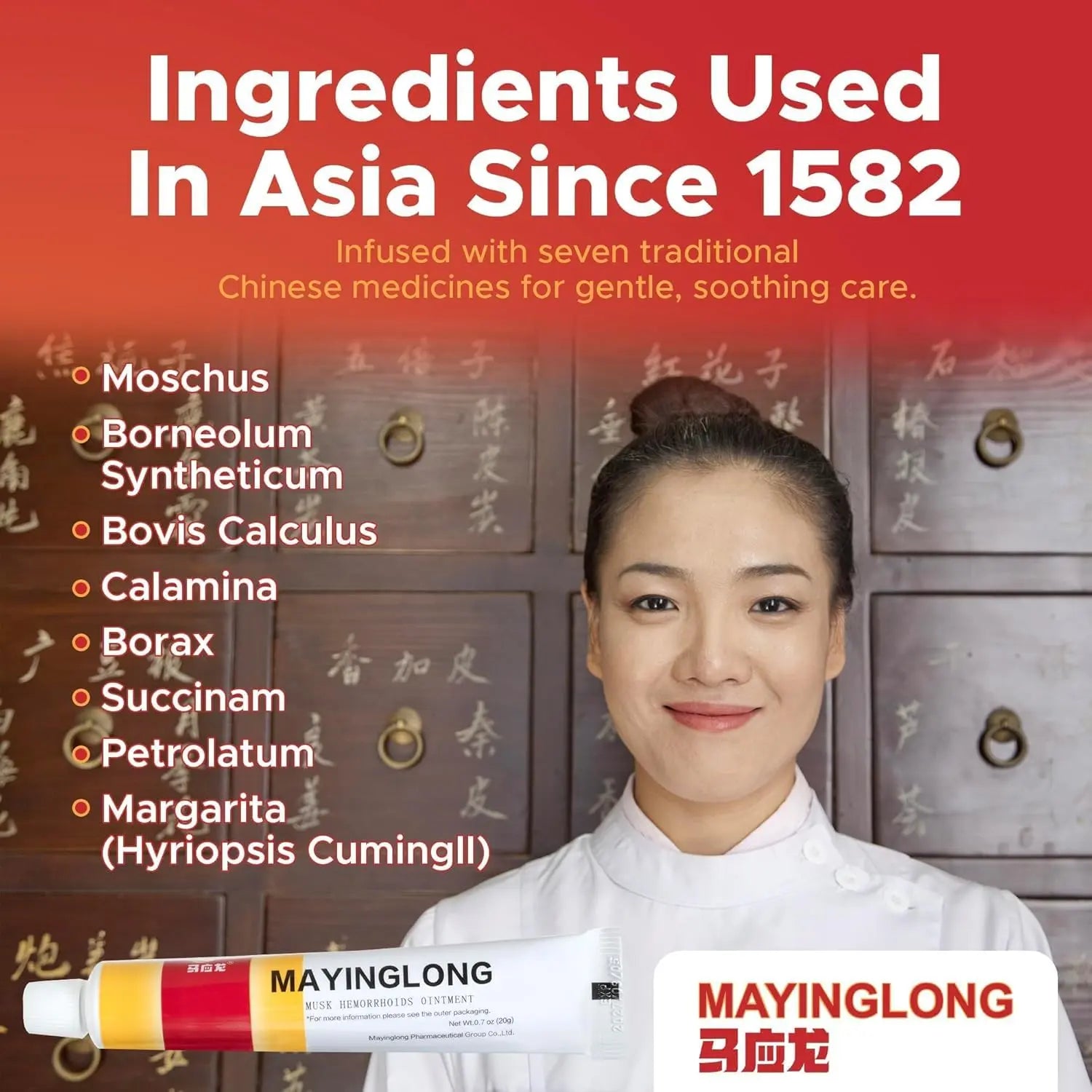 Mayinglong Musk Hemorrhoids Ointment - (20 Grams) Maximum Strength Formula for Hemorrhoidal Fast Relief, Soothes Itching, Burning & Discomfort - Fast-Acting Relief (0.71 oz Tube) Mayinglong uk supplements
