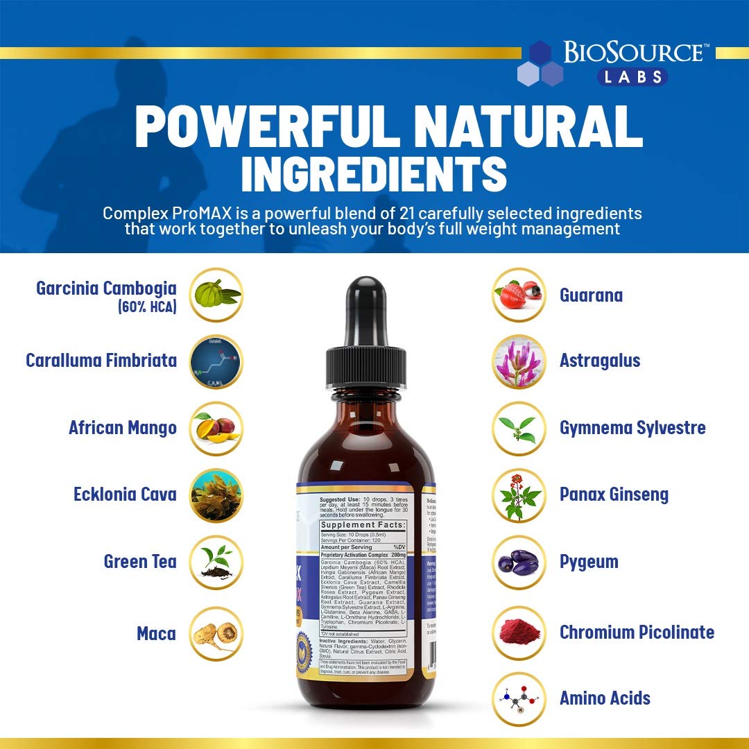 BioSource Labs Complex ProMAX Premium Diet Drops (1 x 2 oz Bottle) BioSource Labs uk supplements