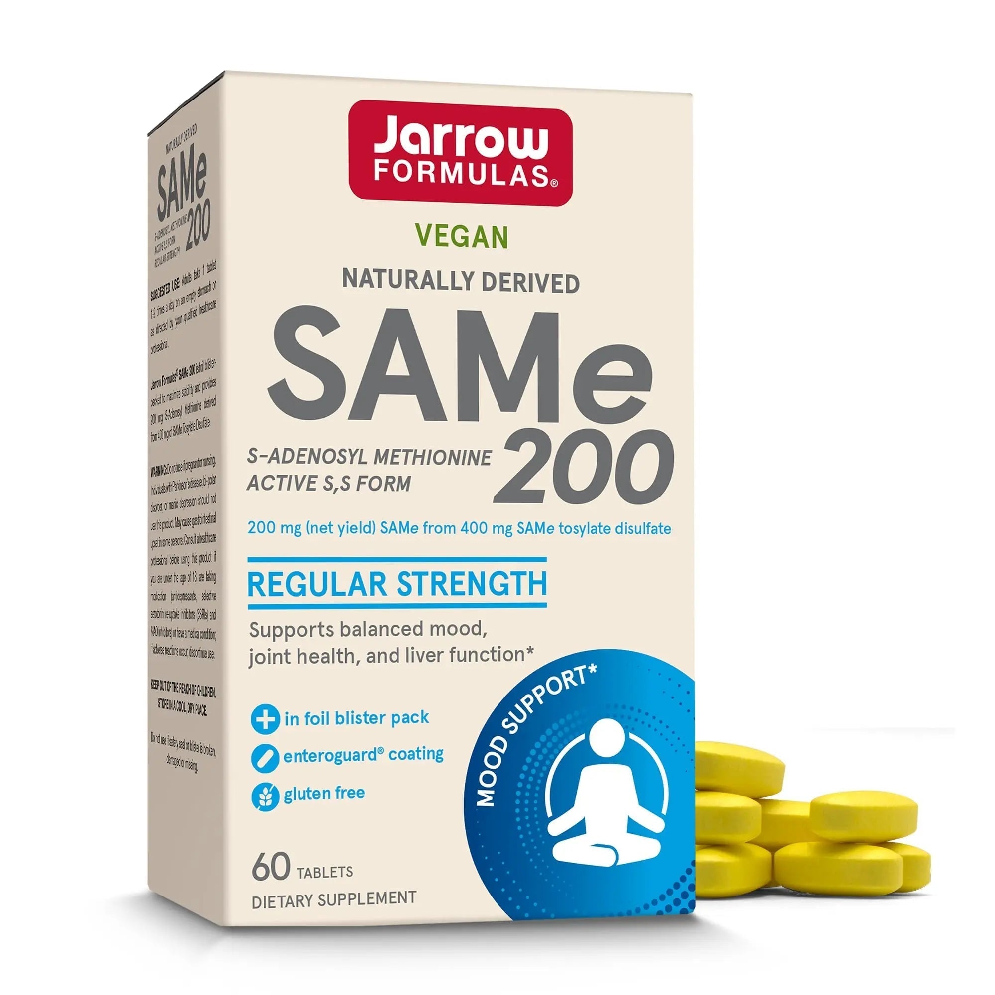 Jarrow Formulas® Same 200 mg, Supports Joint Health, Liver Function, Brain Metabolism, 60 Tablets, Up to A 60 Day Supply Jarrow Formulas uk supplements