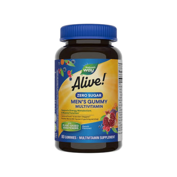 Nature’s Way Alive! Zero Sugar Men's Gummy Multivitamins, Energy Metabolism*, Muscle Function*, B-Vitamins Nature's Way uk supplements