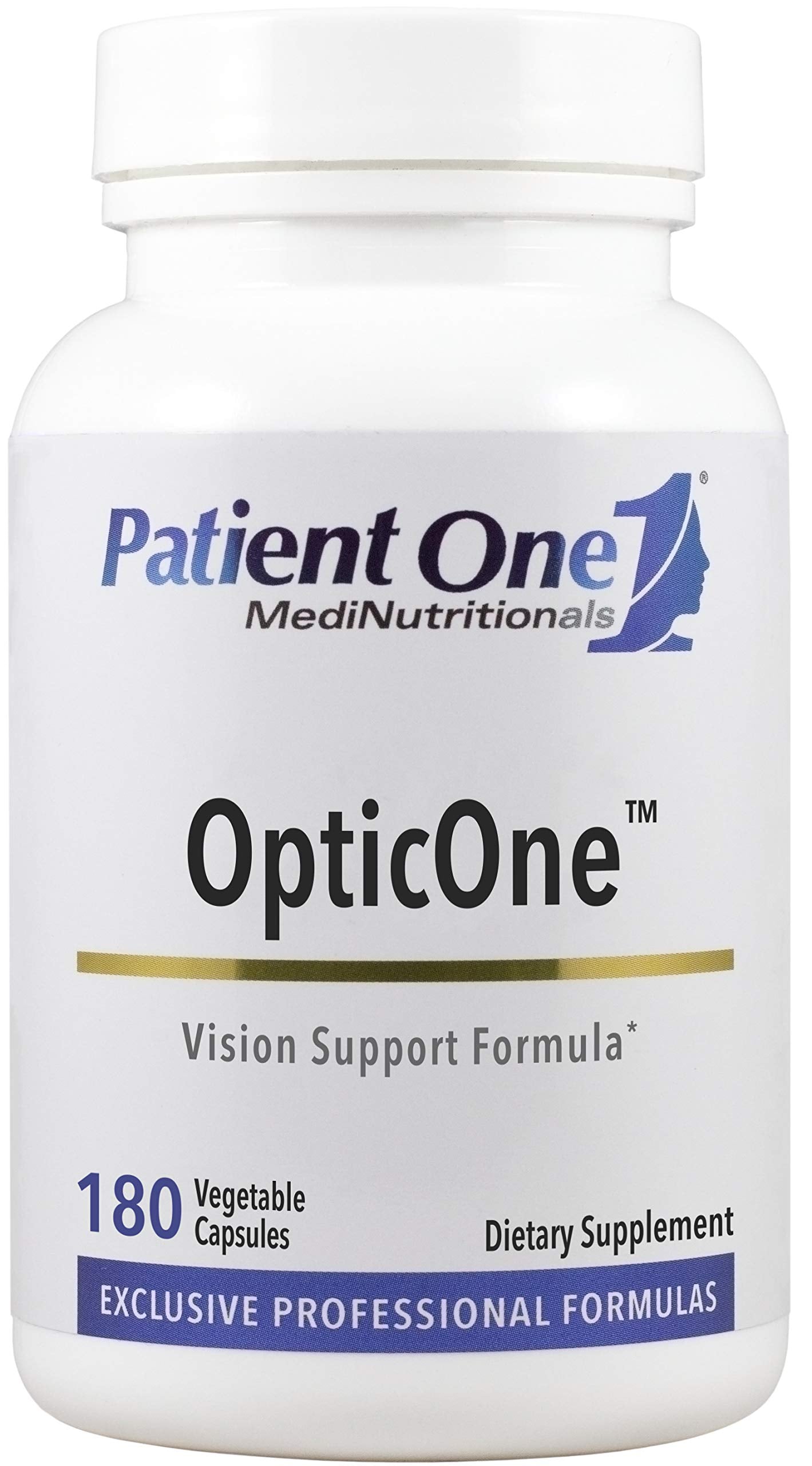 Patient One OpticOne | Supplement to Support Optic Nerve Health and Eyesight Function* | With Vitamins A and E, Lutein, ALA and More | 180 Capsules Patient One uk supplements