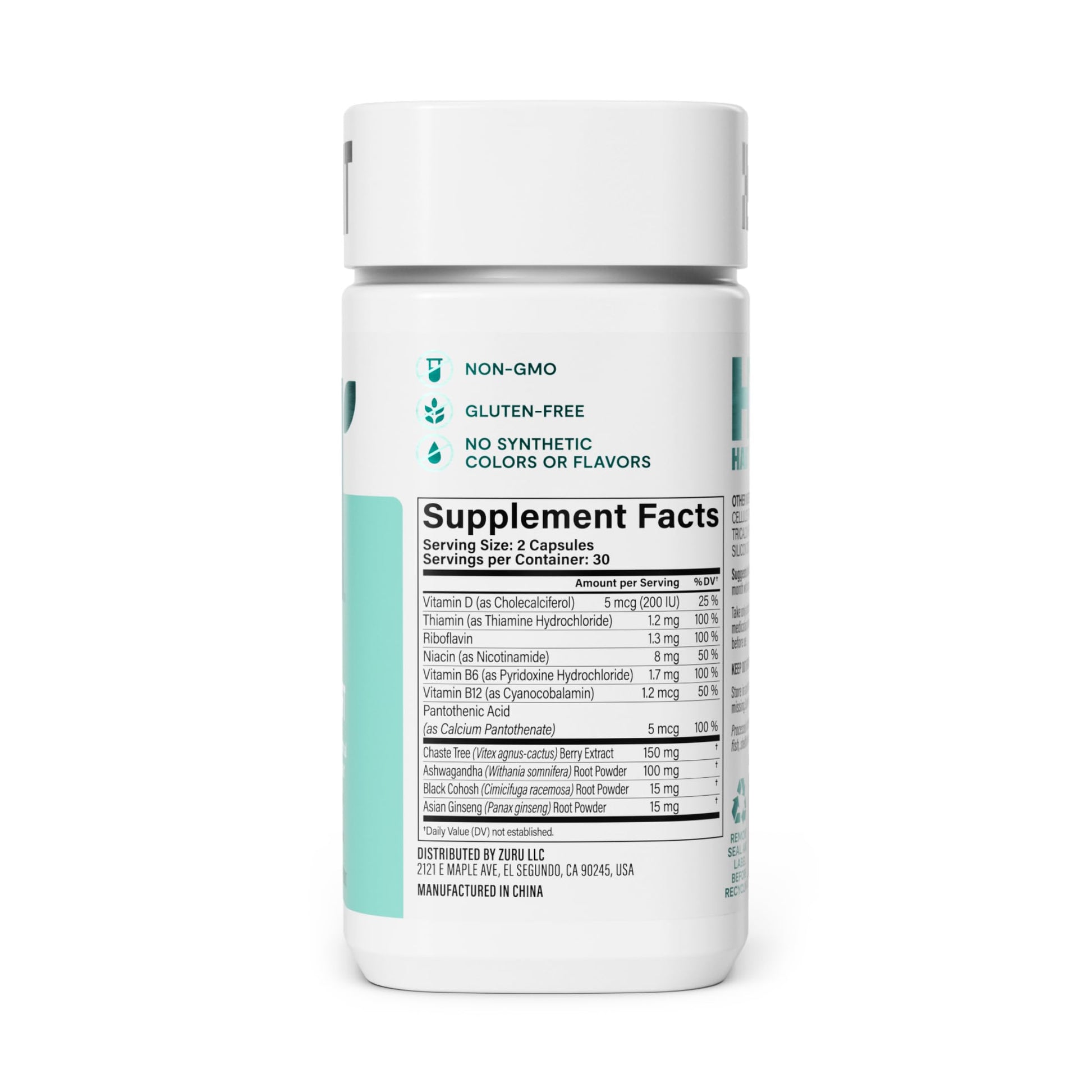 Habit PMS Support Supplement for Women (60 Capsules) - Supports Premenstrual Symptoms & Stress, Hormone Balance, Mood, B Vitamins, Vitamin D, Chasteberry, Ashwagandha, Gluten-Free, Non-GMO (1 Pack) H' Habit uk supplements