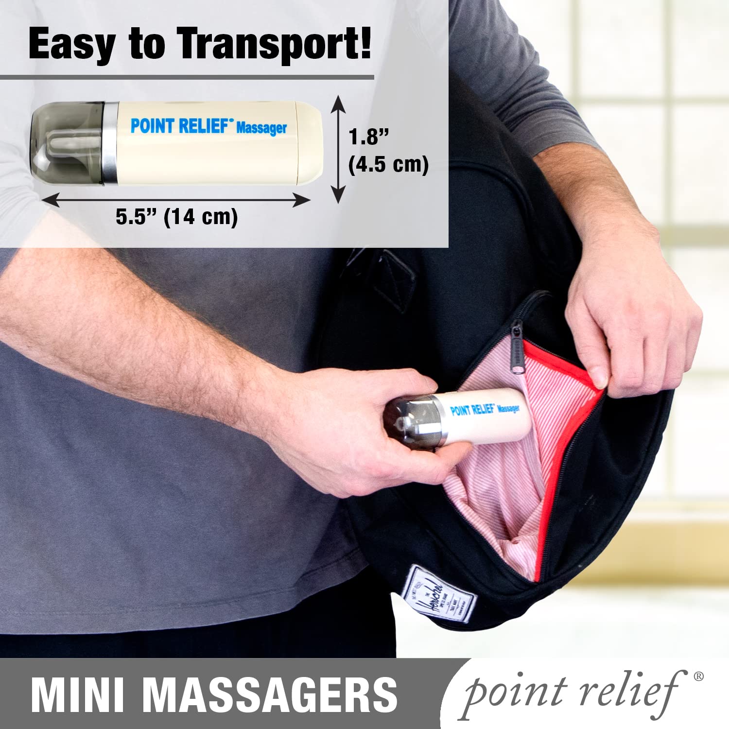 Point Relief 14-1050 Mini Massager for Handheld Targeted Massage Therapy Relieve Muscle Pain Point Relief uk supplements