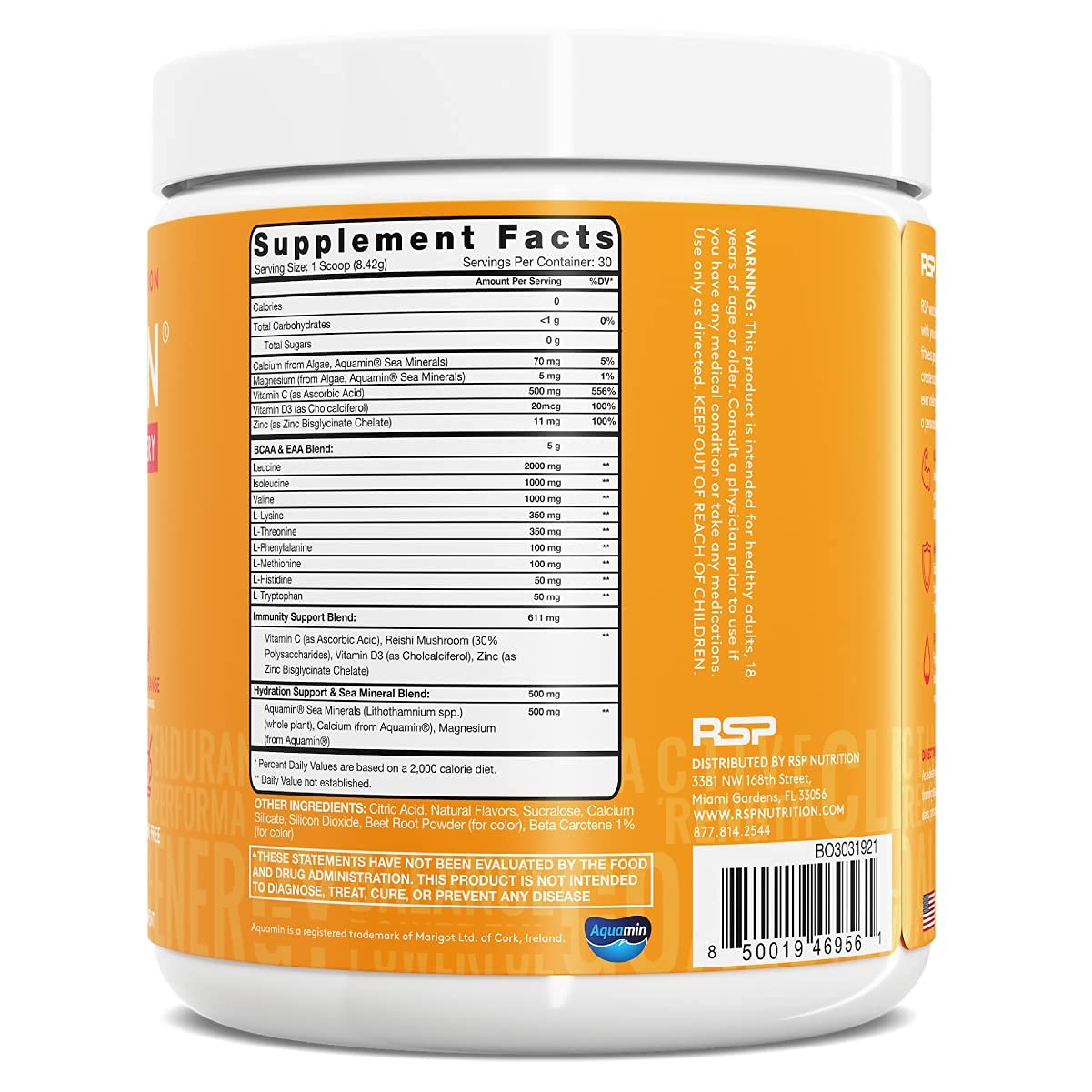 RSP NUTRITION AminoLean Pre Workout Energy (Blue Raspberry 30 Servings) with AminoLean RSP NUTRITION uk supplements