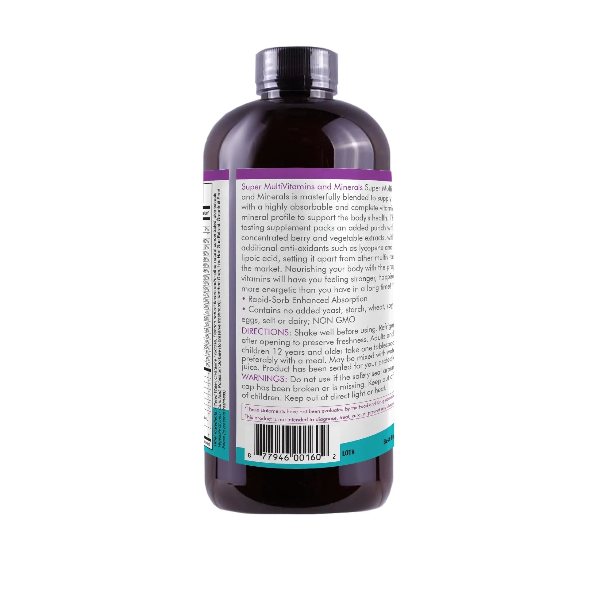 Liquid Super Multivitamin and Minerals - Premium Liquid Vitamins for Enhanced Absorption - Daily Liquid Multivitamin Supplement Life Solutions uk supplements
