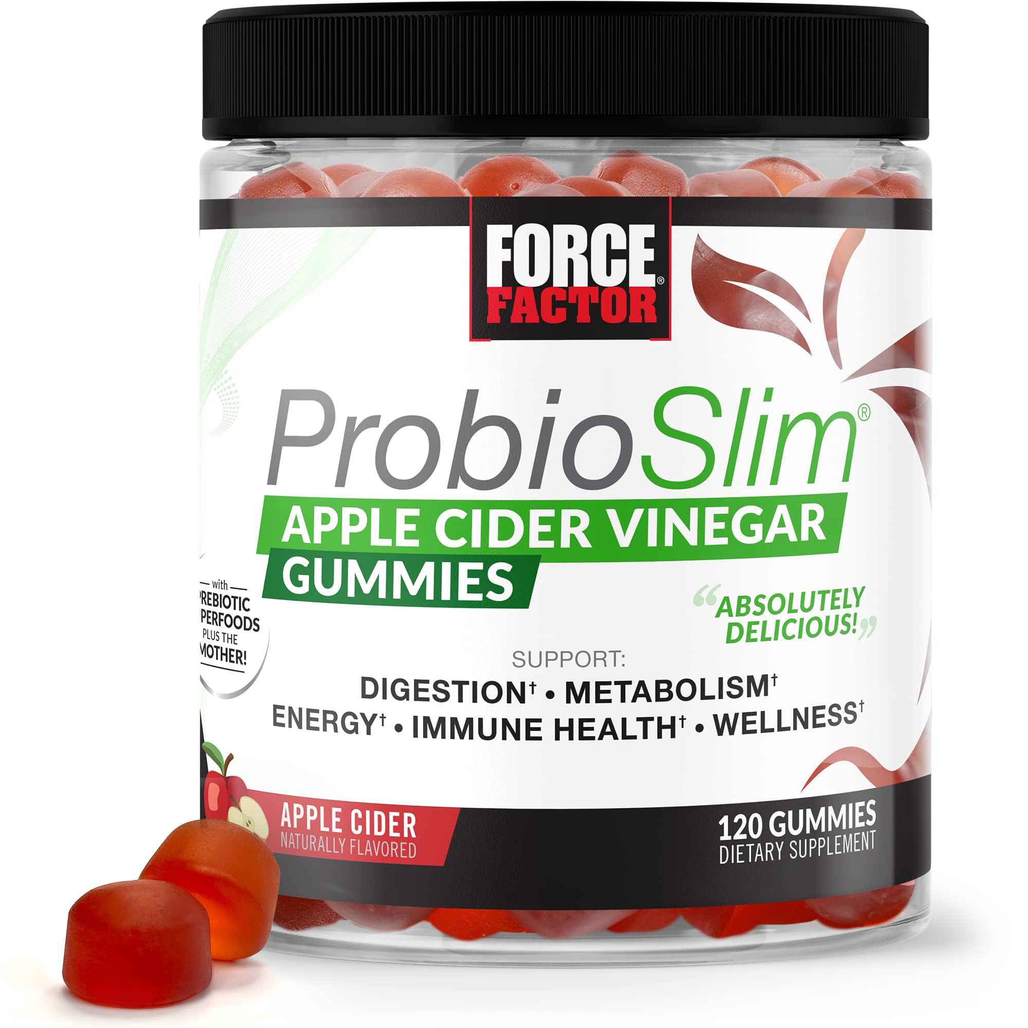 Force Factor ProbioSlim Apple Cider Vinegar Gummies with Organic, LactoSpore Probiotics Force Factor uk supplements
