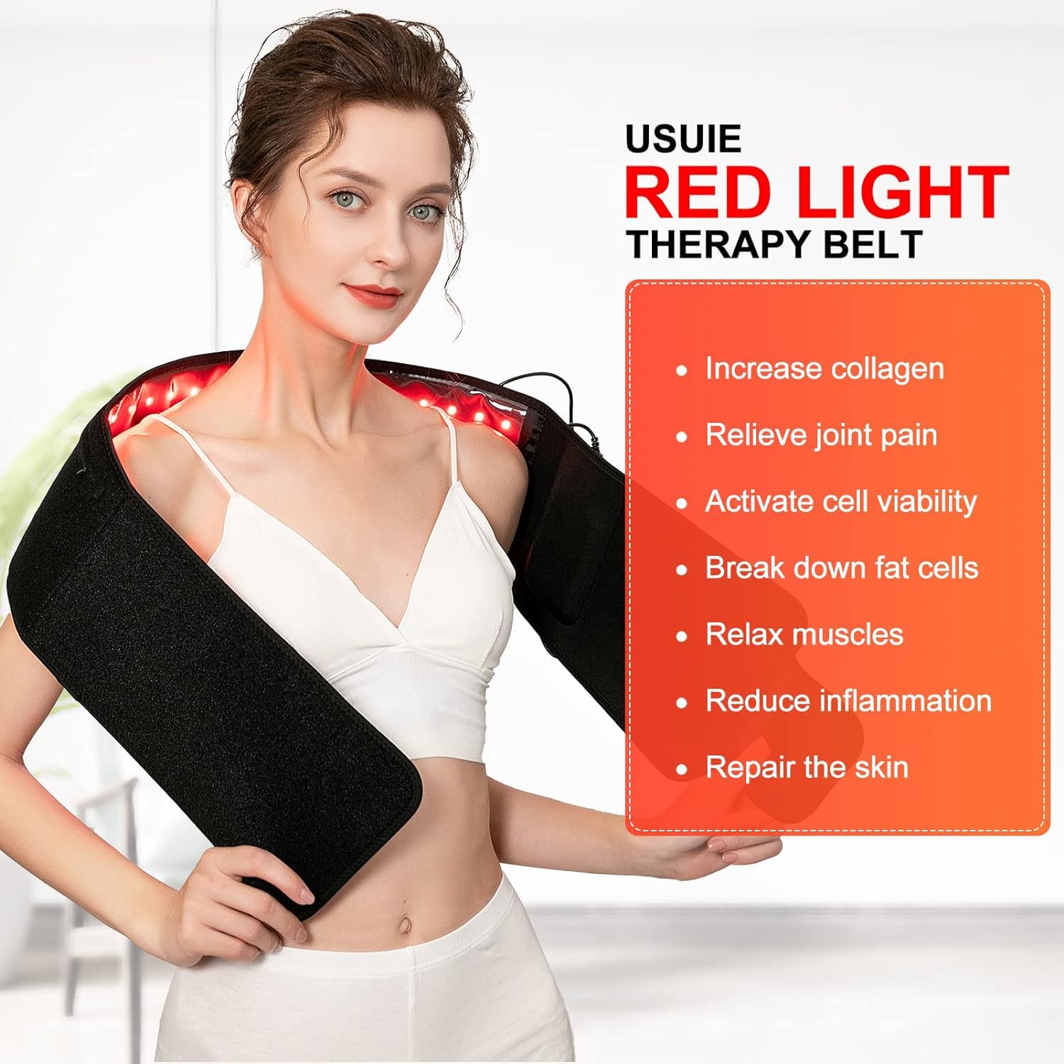 USUIE Red Light Therapy Belt, Infrared Light Therapy Wrap Red Light Therapy Device USUIE uk supplements