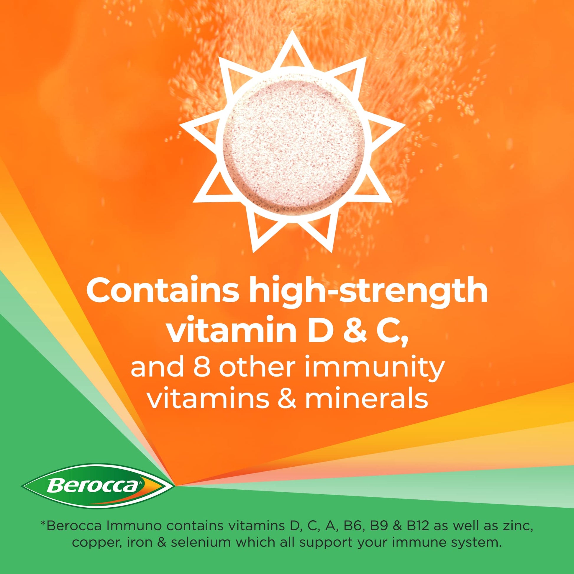 Berocca Immuno Effervescent Tablets, 11 Vitamins and Minerals, Including Vitamins D, C Berocca uk supplements