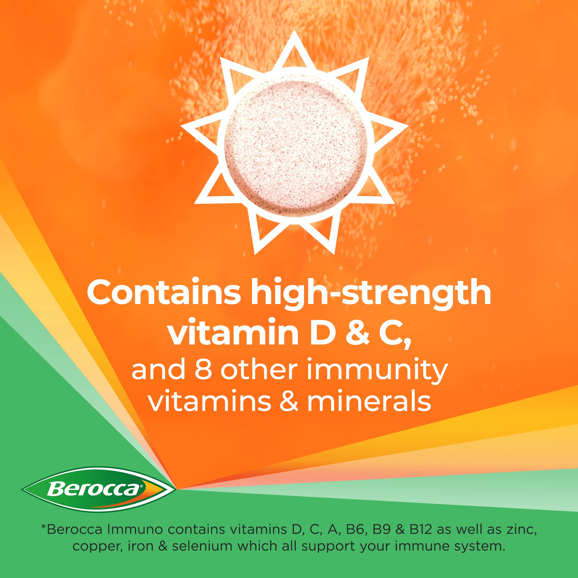 Berocca Immuno Effervescent Tablets, 11 Vitamins and Minerals, Including Vitamins D, C Berocca uk supplements